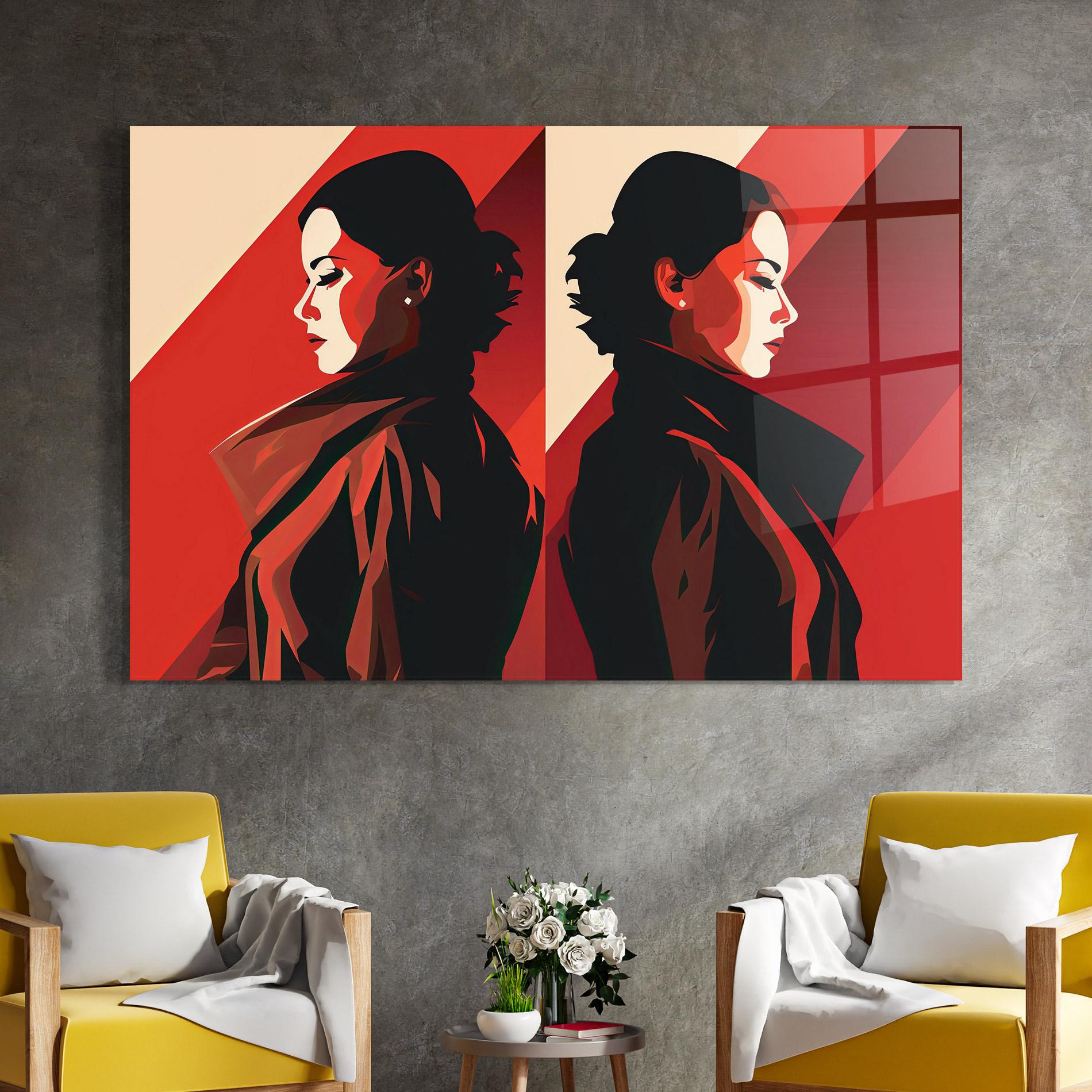 Glasbild Pop Outfit Lady mockup 4