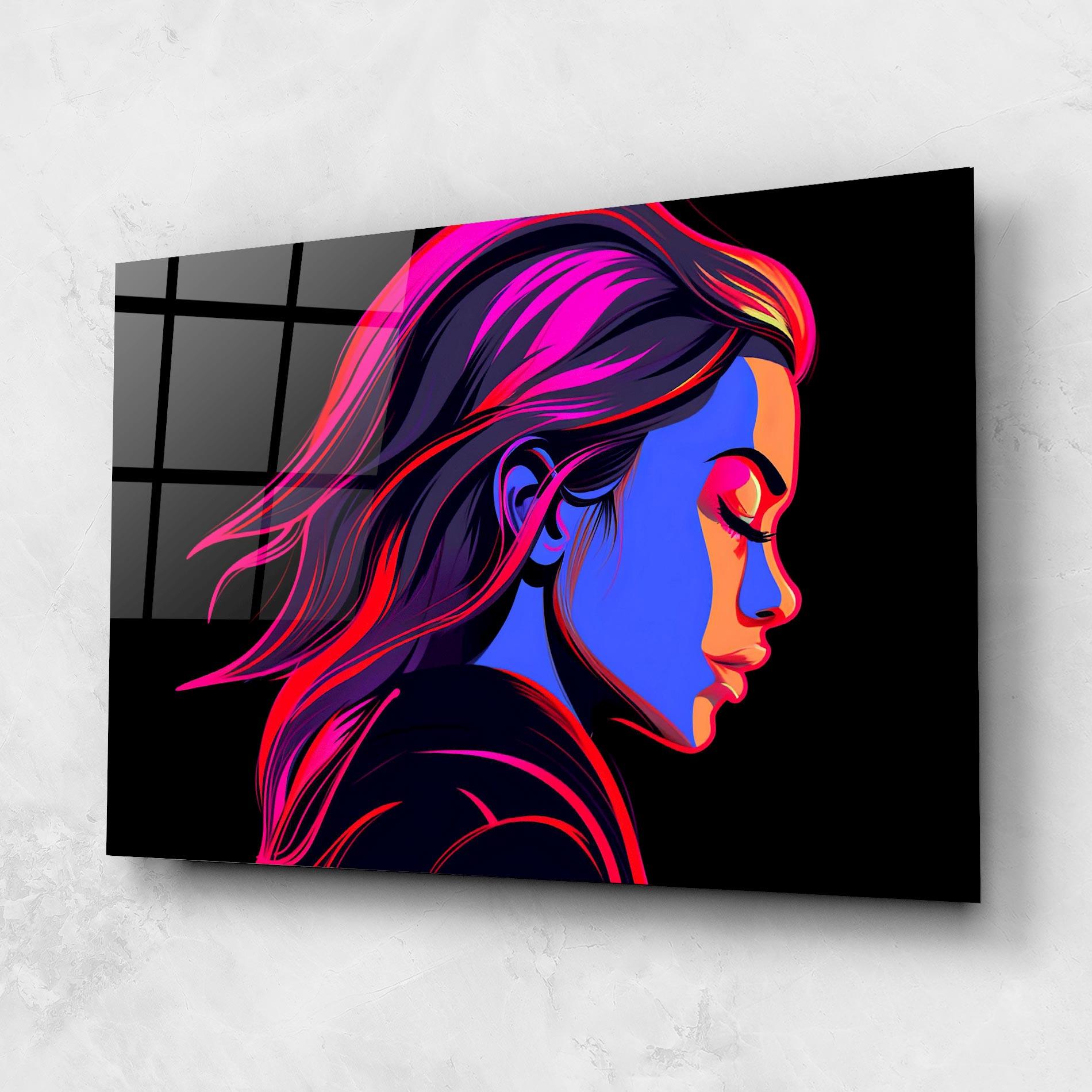 Glasbild Blue Cream Pop Art mockup 1