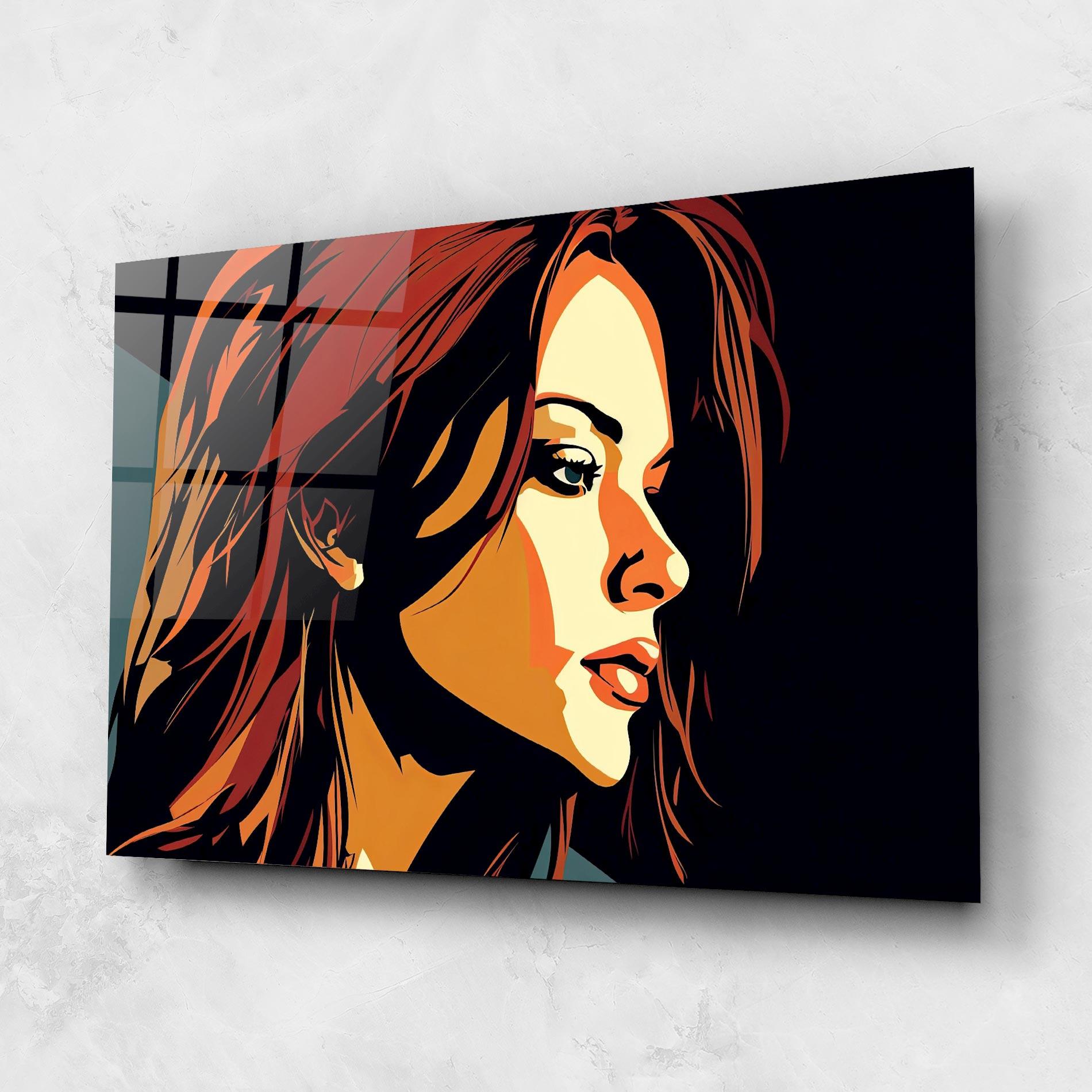 Glasbild Brown Pop Hair mockup 1