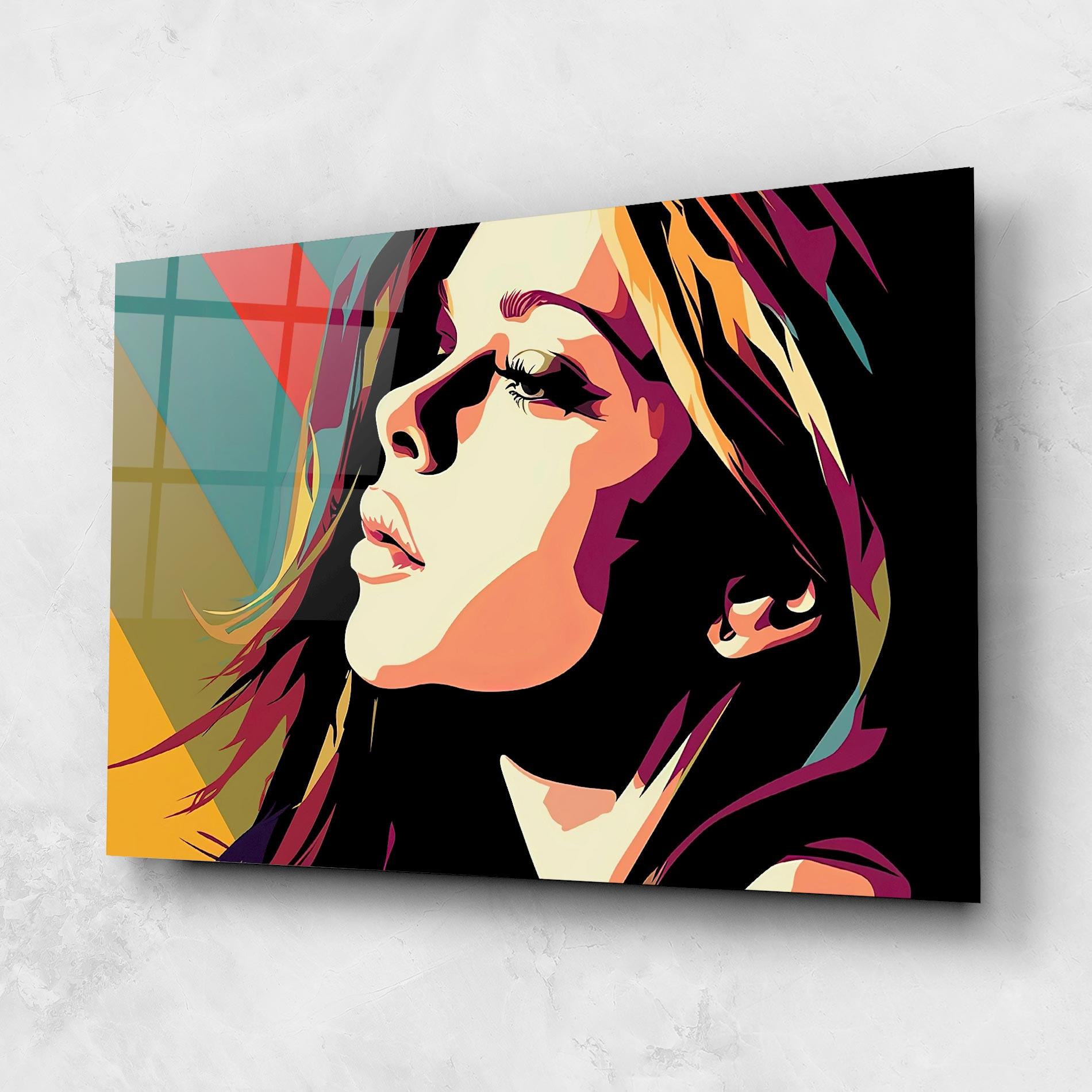 Glasbild Cream Pop Art mockup 1