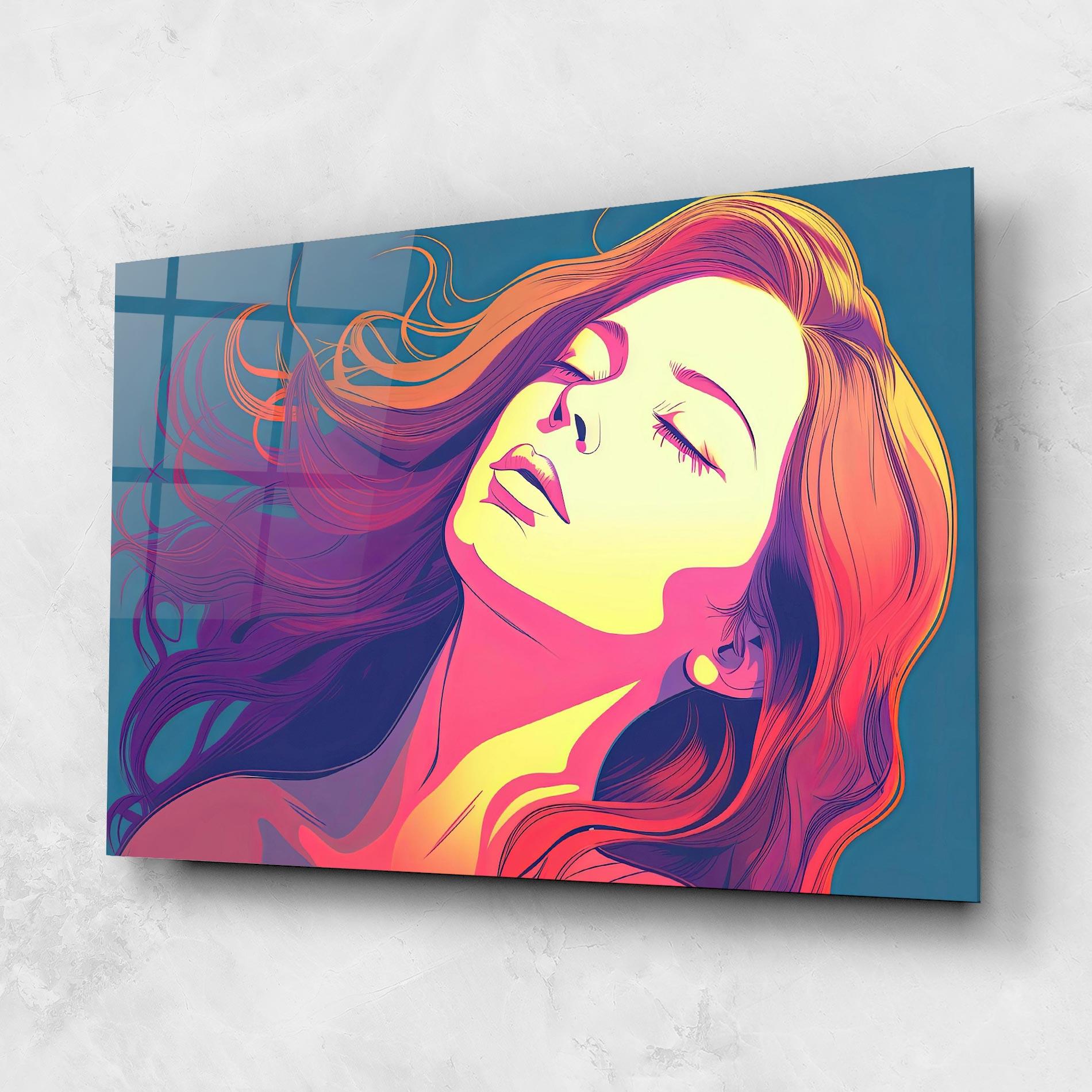 Glasbild Long Pop Hair mockup 1