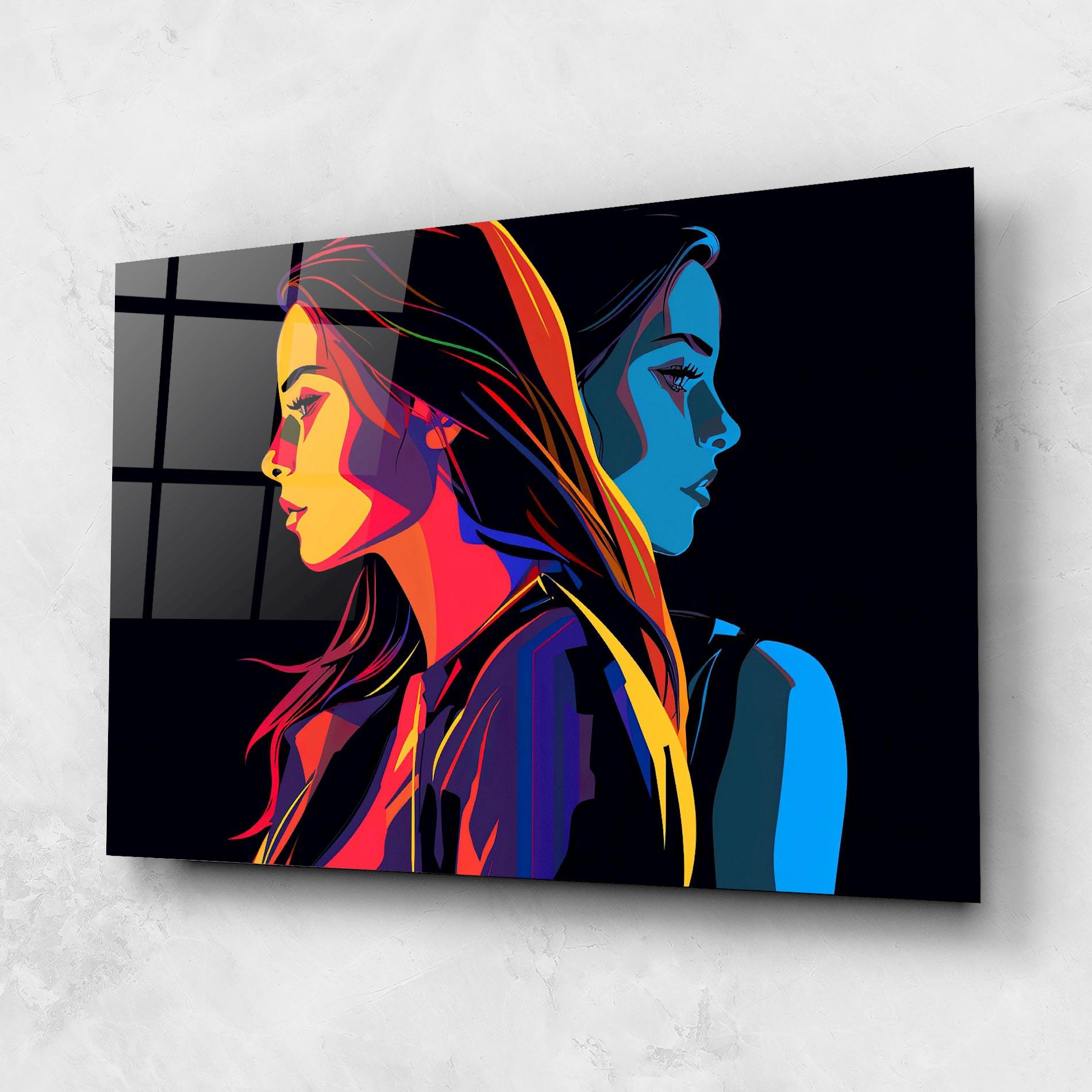 Glasbild Minimalist Pop Female mockup 1