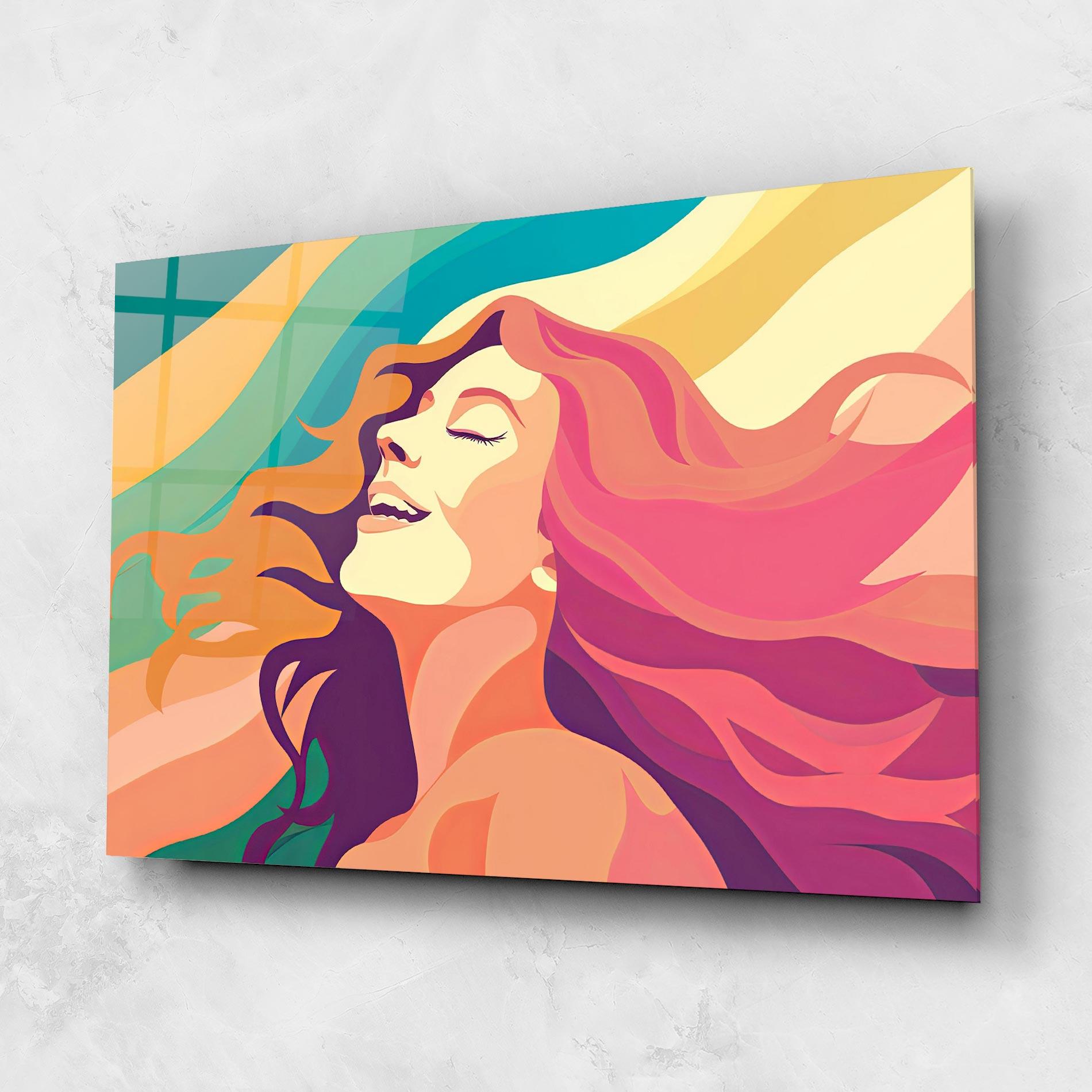 Glasbild Pink Pop Hair mockup 1