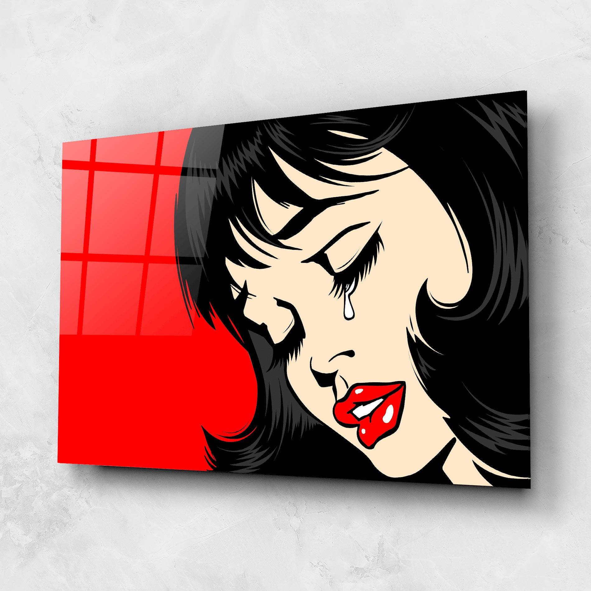Glasbild Pop Crying mockup 1