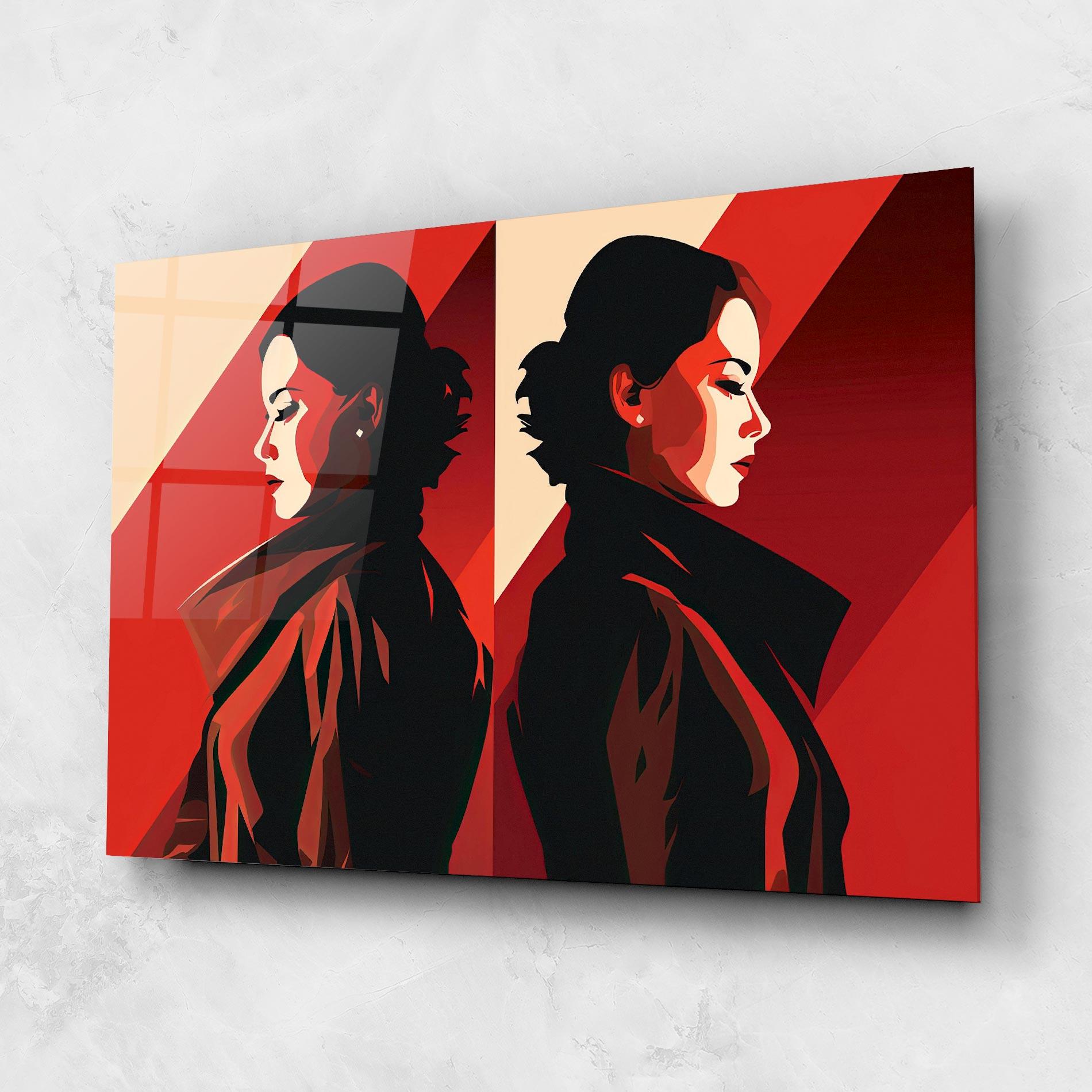 Glasbild Pop Outfit Lady mockup 1