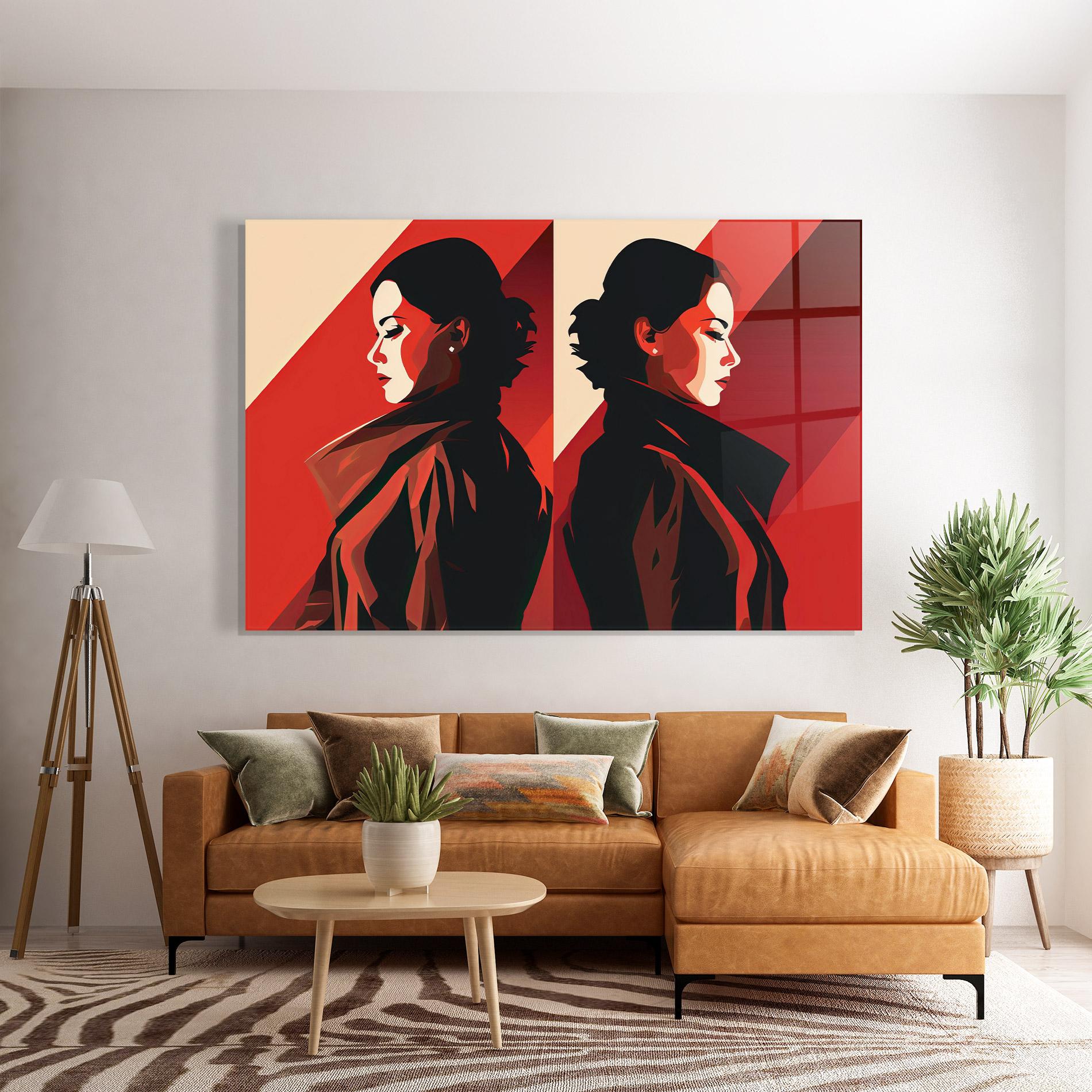 Glasbild Pop Outfit Lady mockup 7