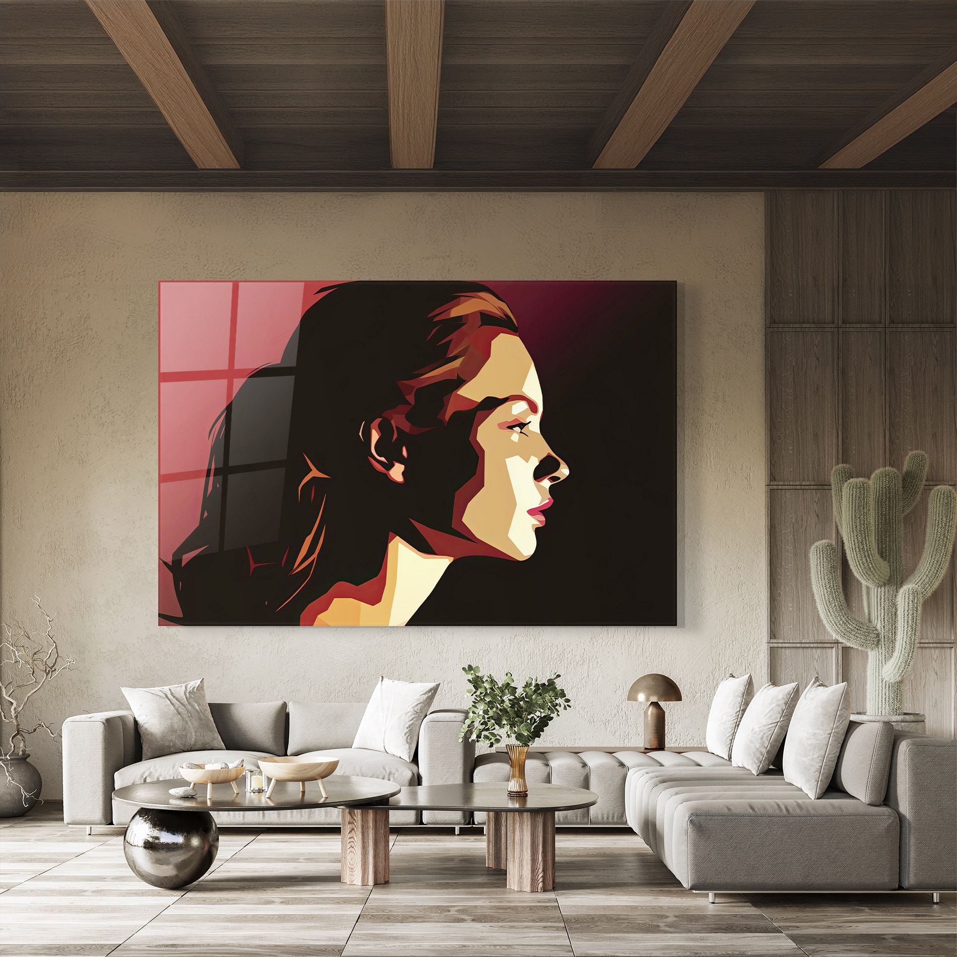 Cream Red Pop Art mockup 8