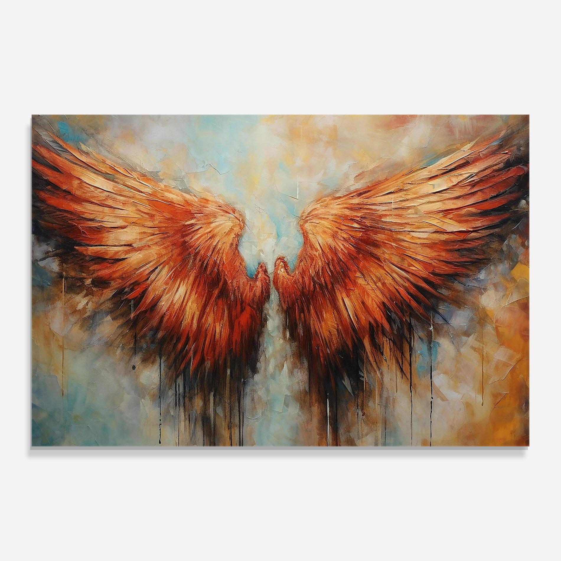 Glasbild Orange Wings mockup 0