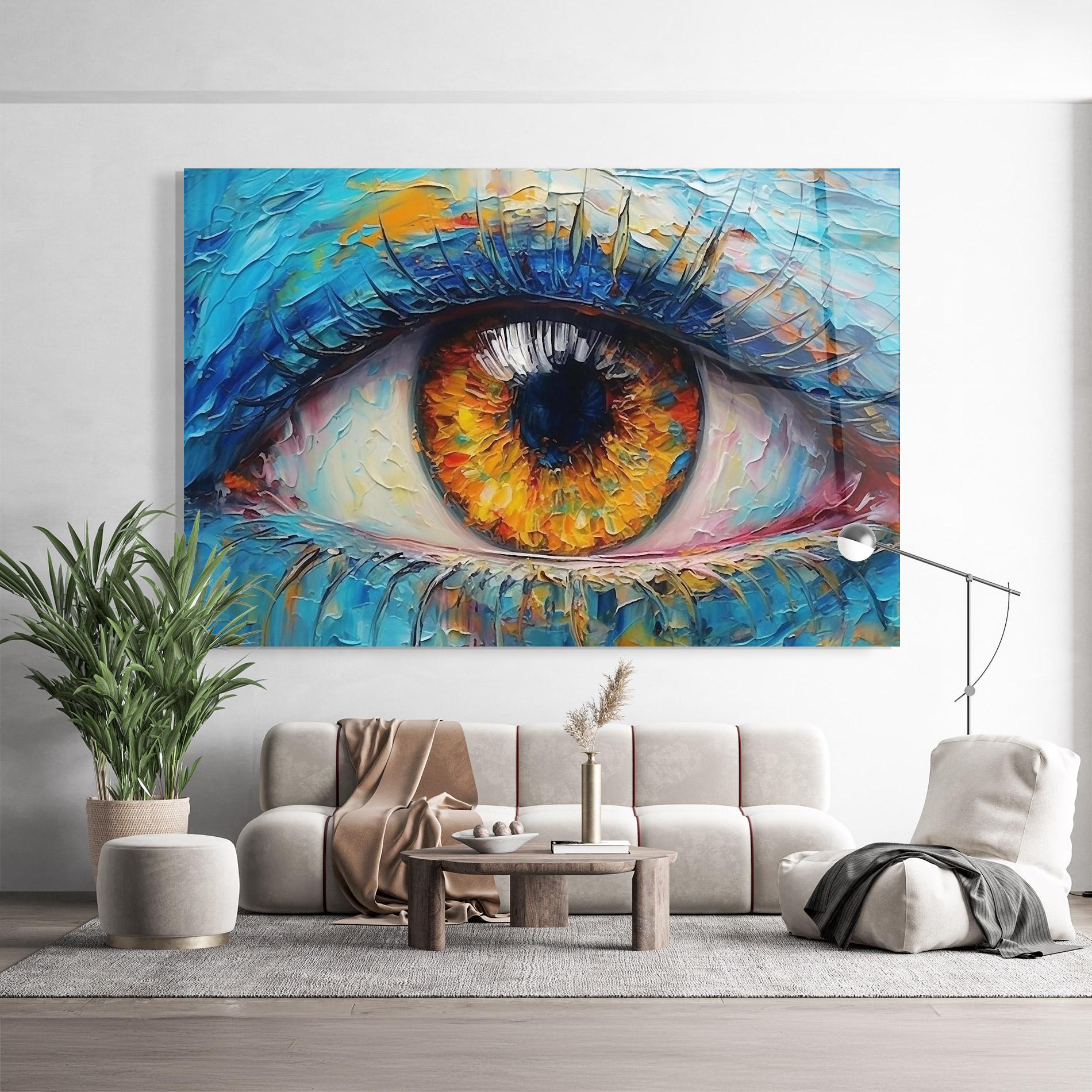 Glasbild Brown Eyes Art mockup 9