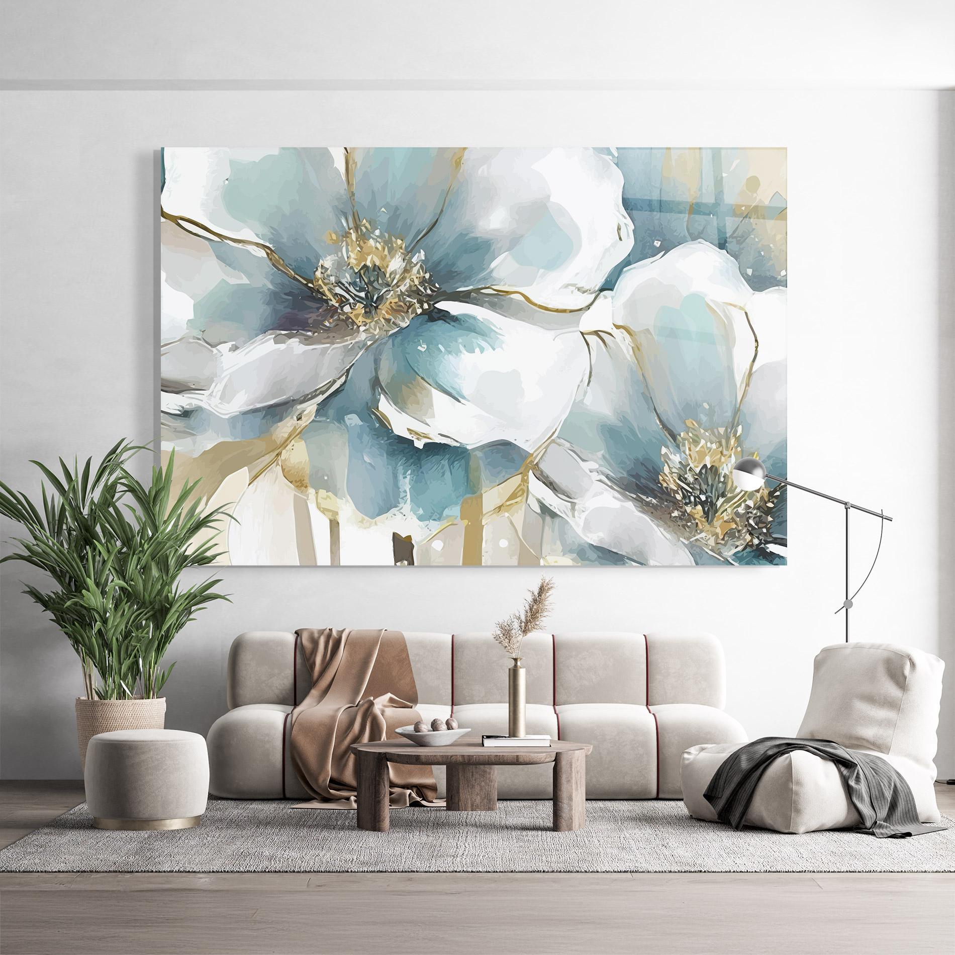 Glasbild Flower Mix Art mockup 9