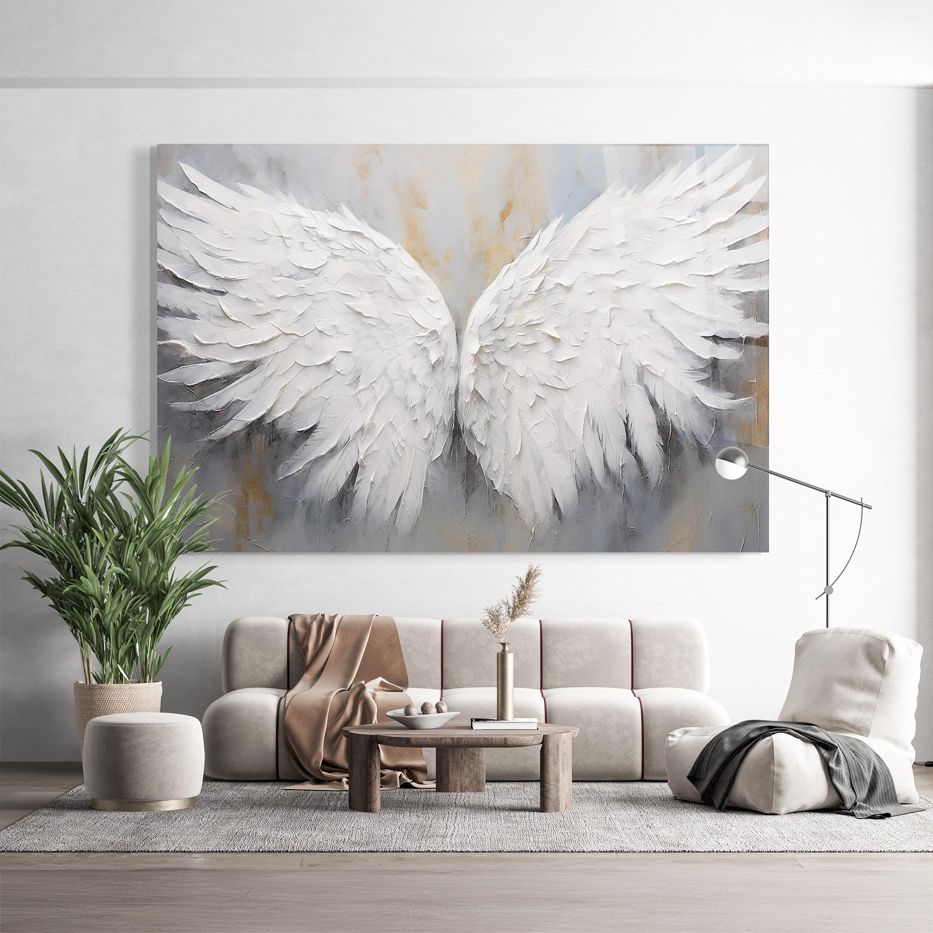 Glasbild Pretty Angel Wings mockup 9