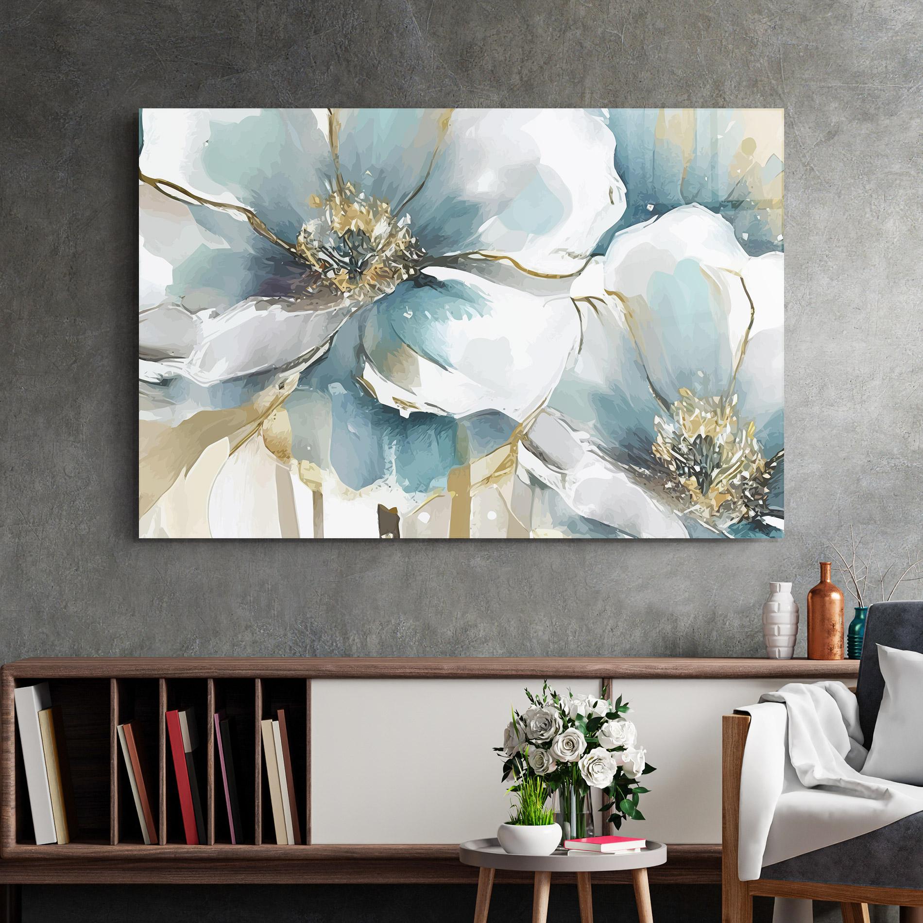 Glasbild Flower Mix Art mockup 2