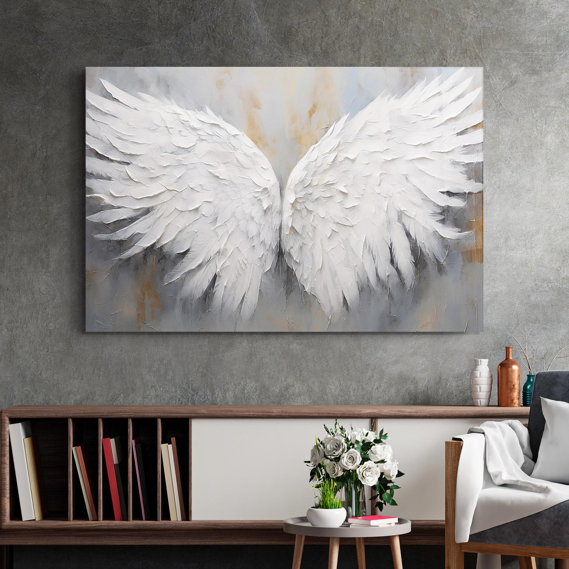 Glasbild Pretty Angel Wings mockup 2
