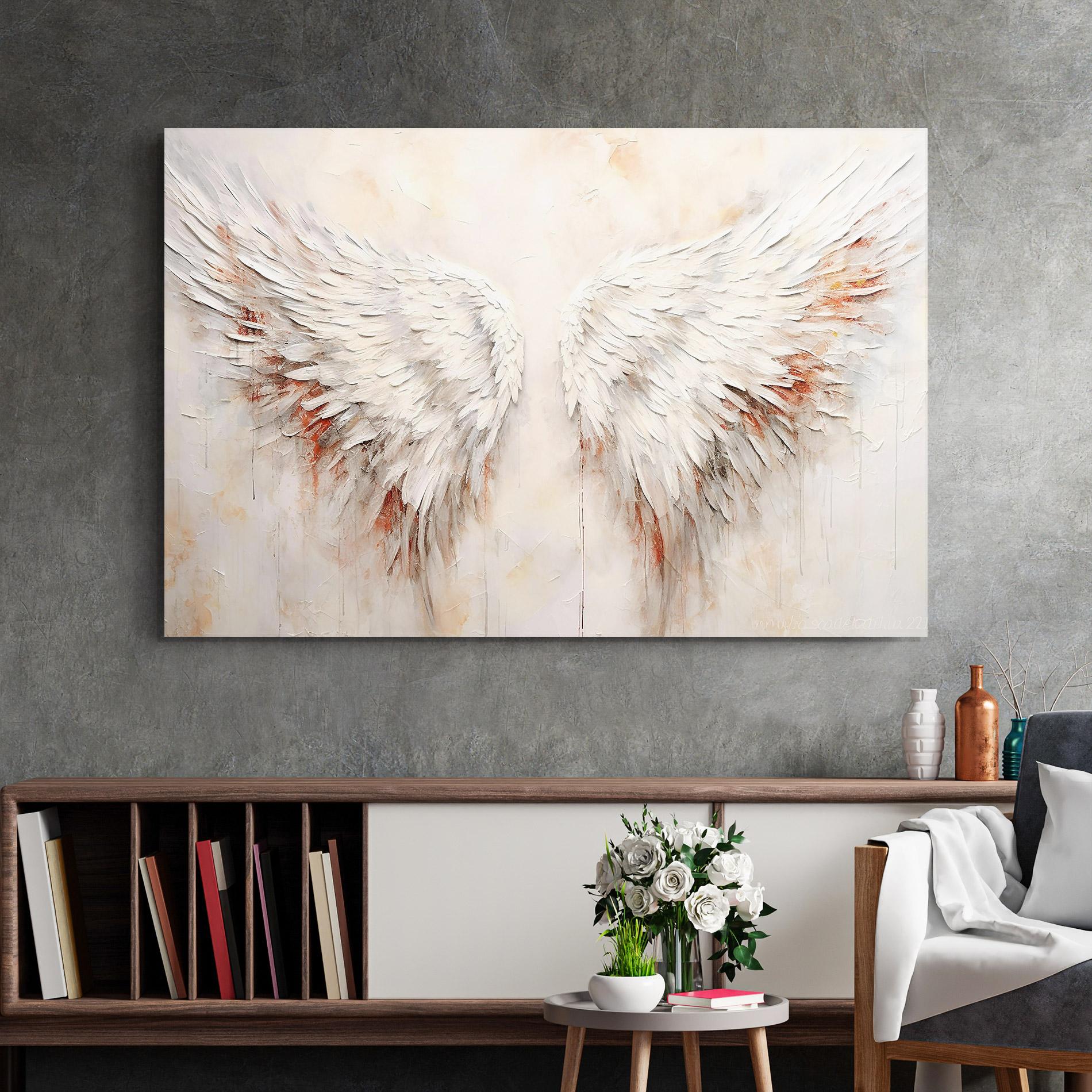 Glasbild White Bloody Wings mockup 2