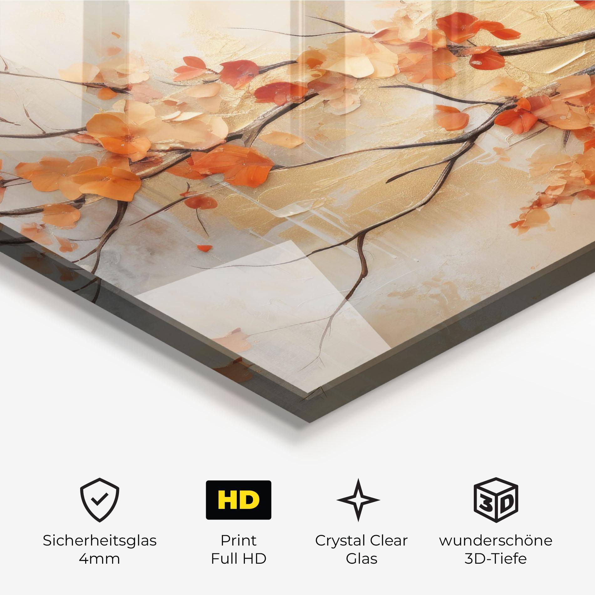 Glasbild Autumn Nature Art mockup 3