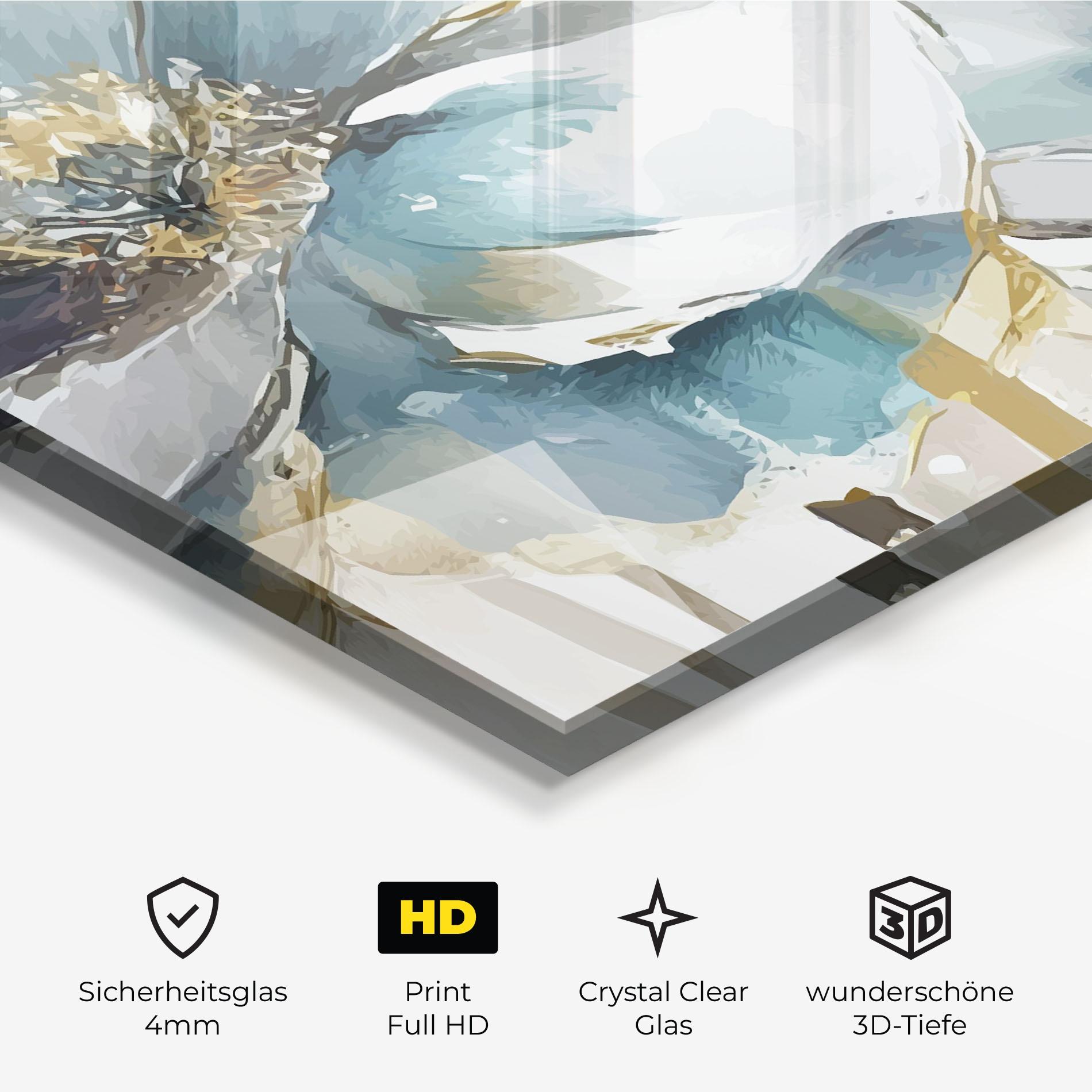 Glasbild Flower Mix Art mockup 3