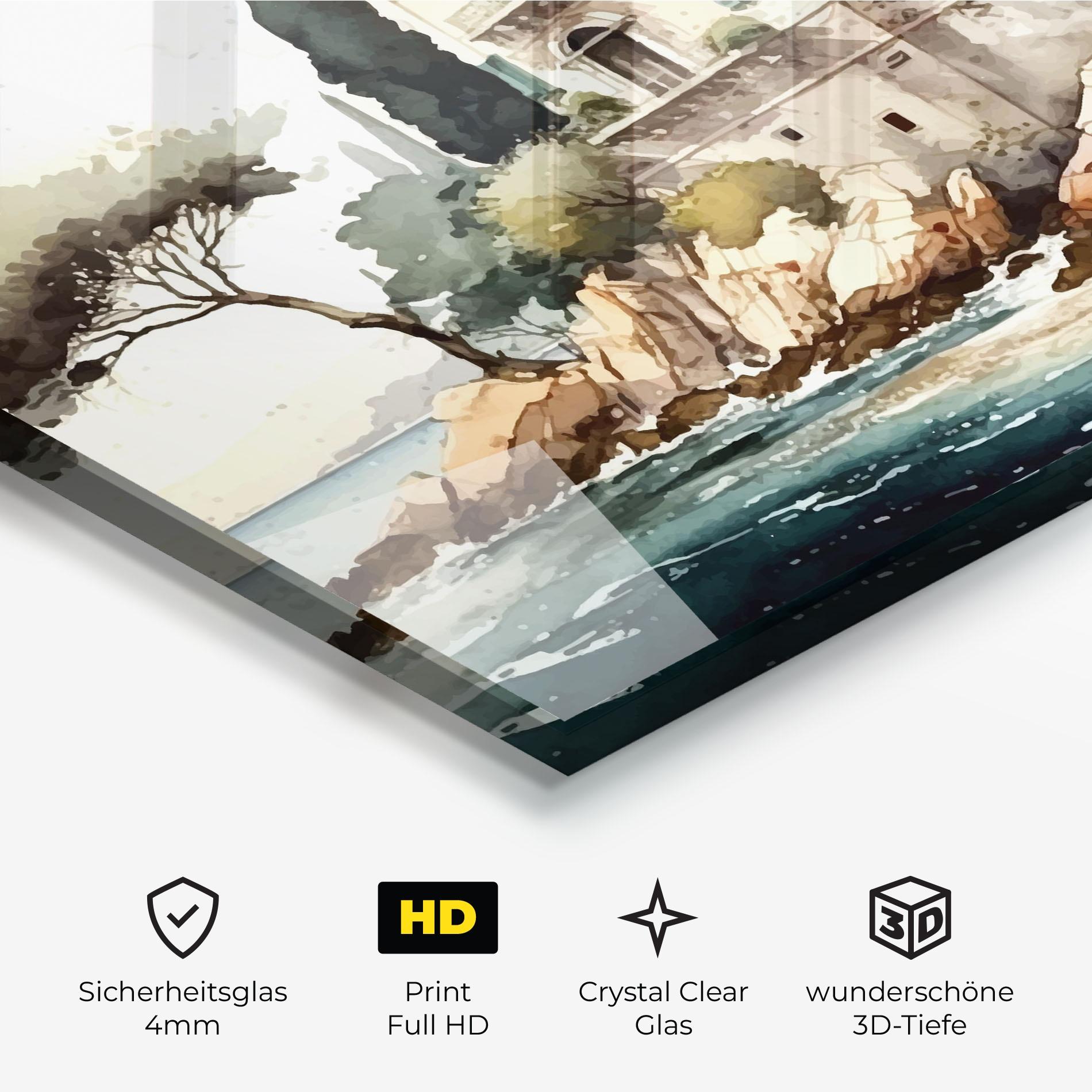 Glasbild Stunning Painting mockup 3