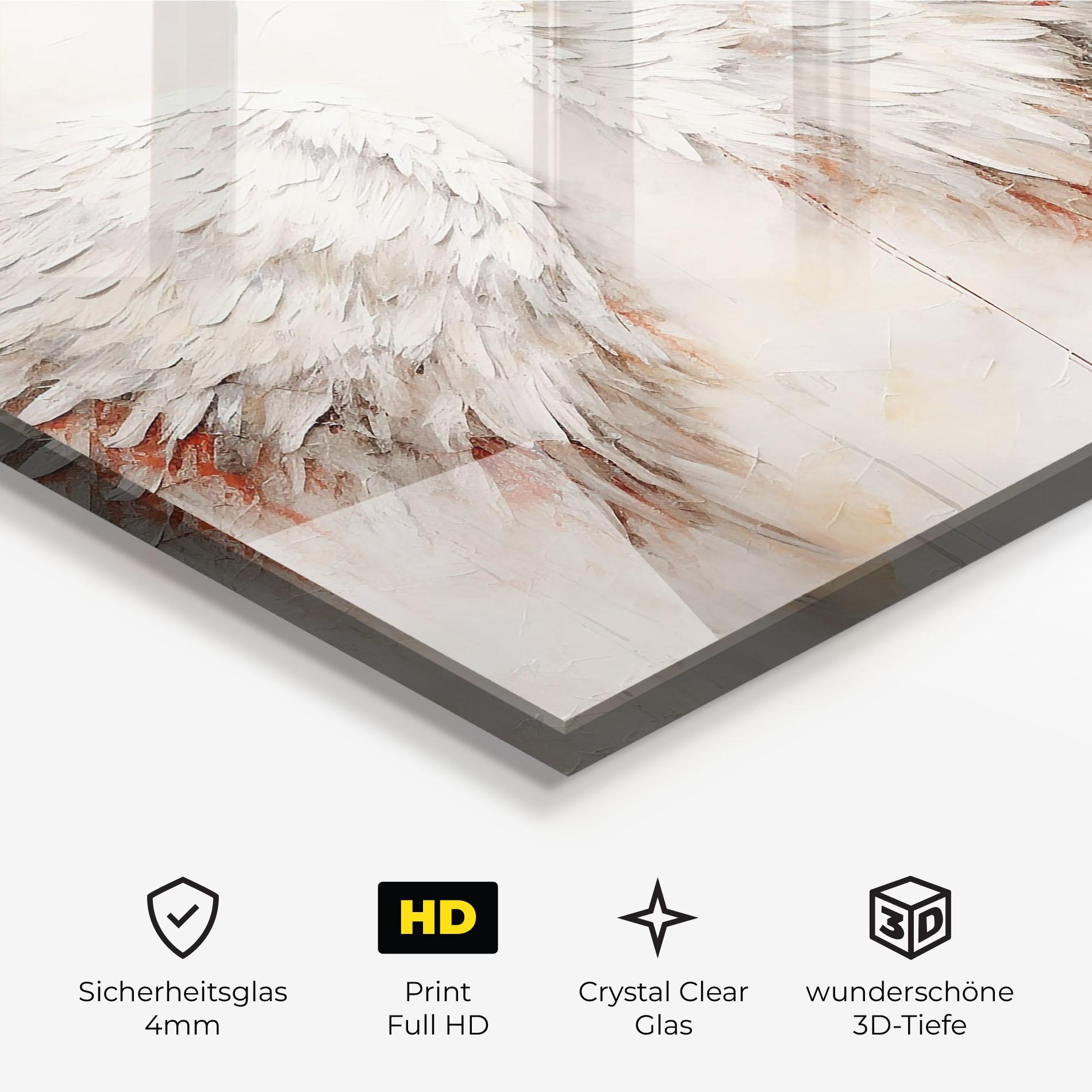Glasbild White Bloody Wings mockup 3