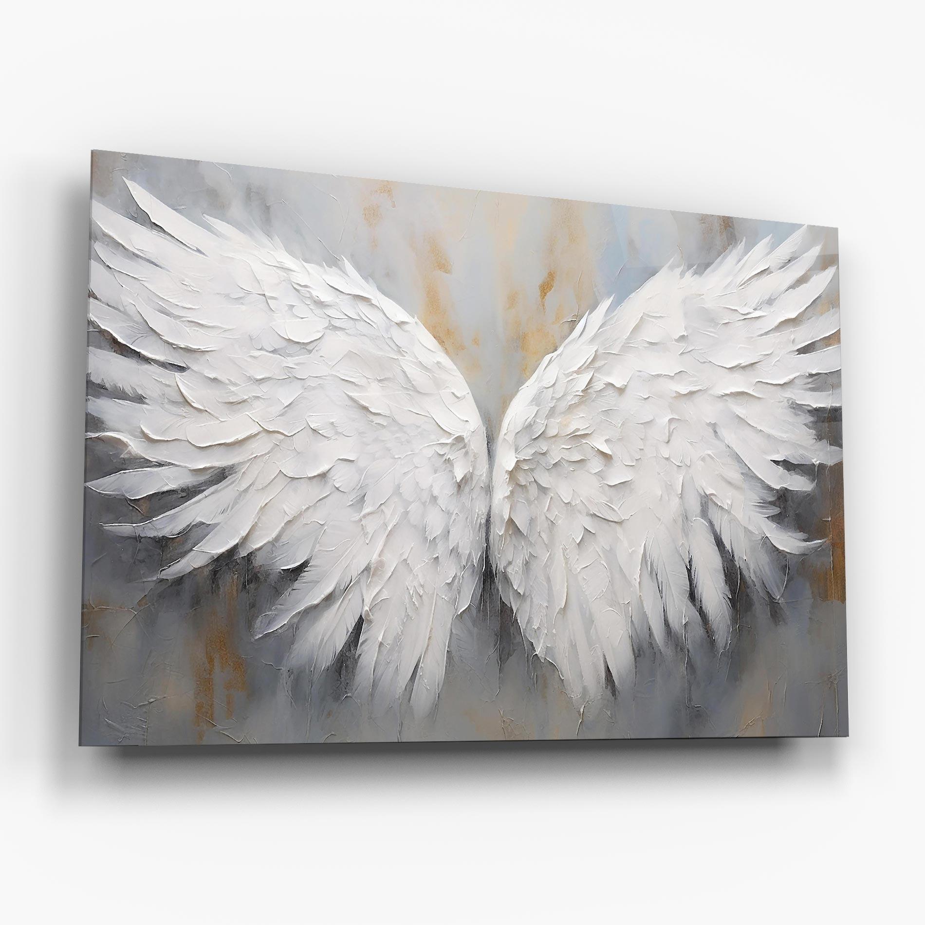 Glasbild Pretty Angel Wings mockup 6