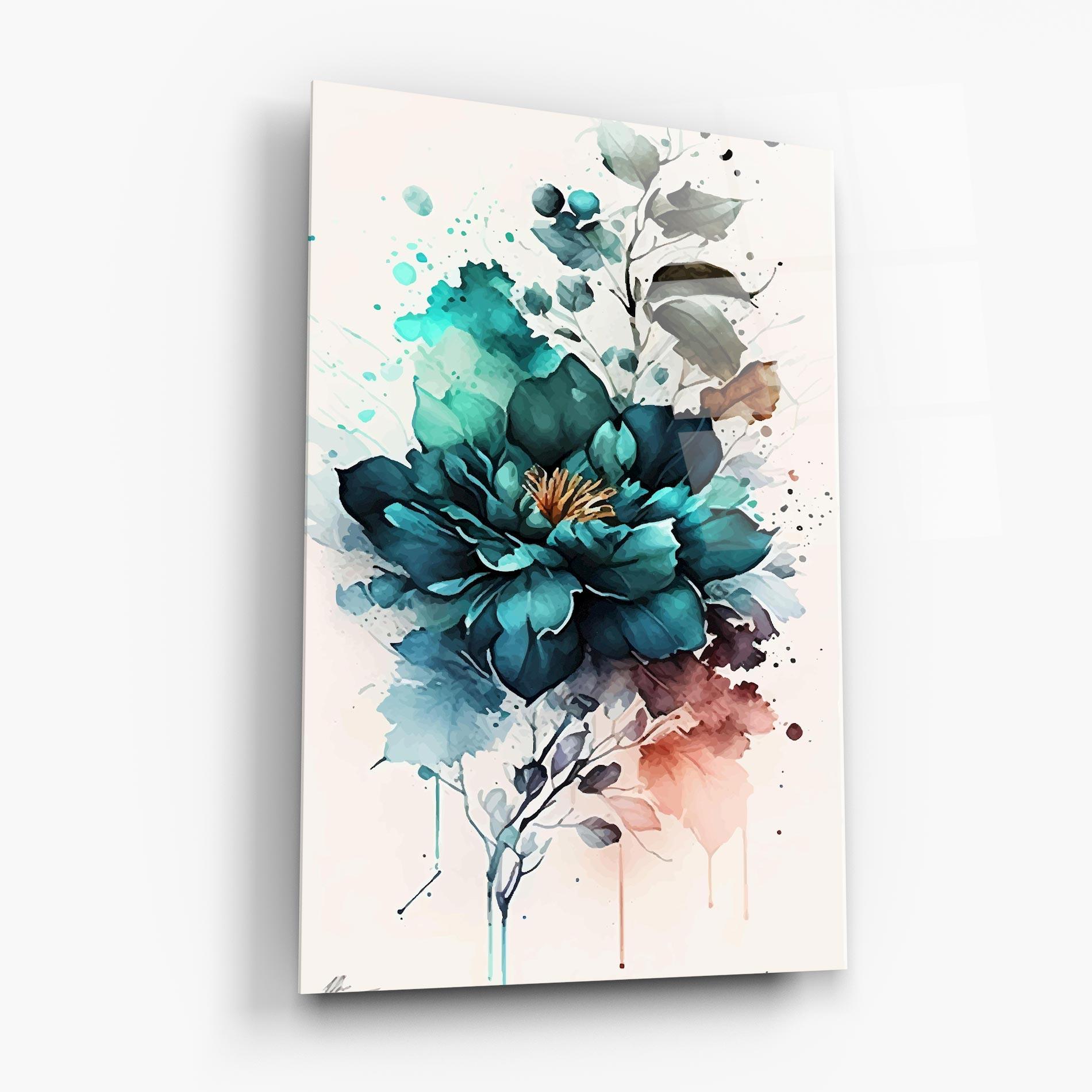 Glasbild Flower Watercolor mockup 6