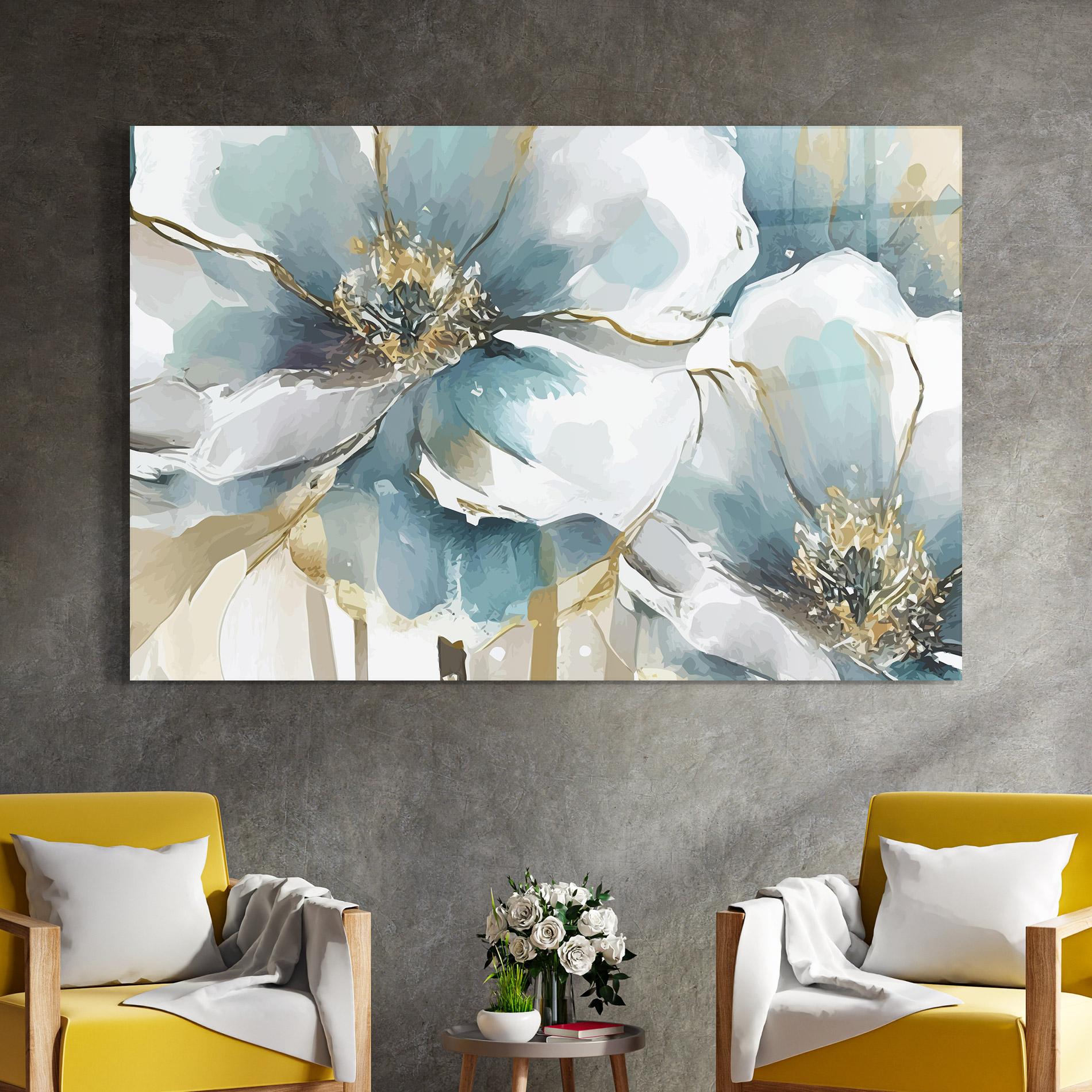 Glasbild Flower Mix Art mockup 4