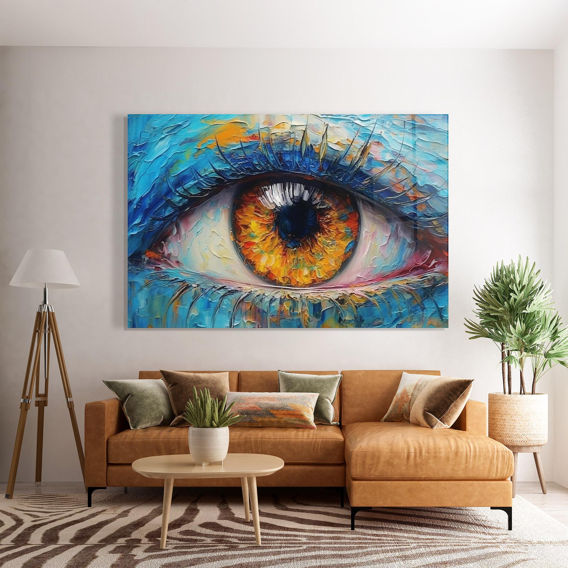 Glasbild Brown Eyes Art mockup 7