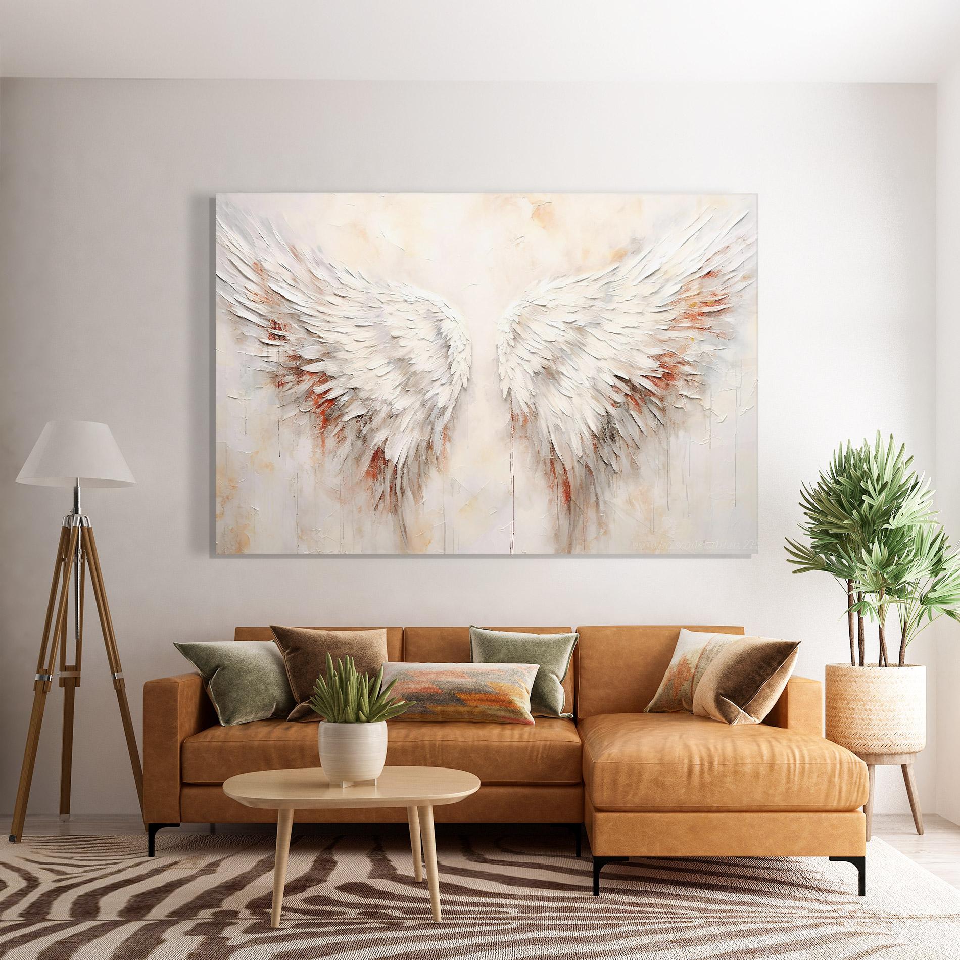 Glasbild White Bloody Wings mockup 7