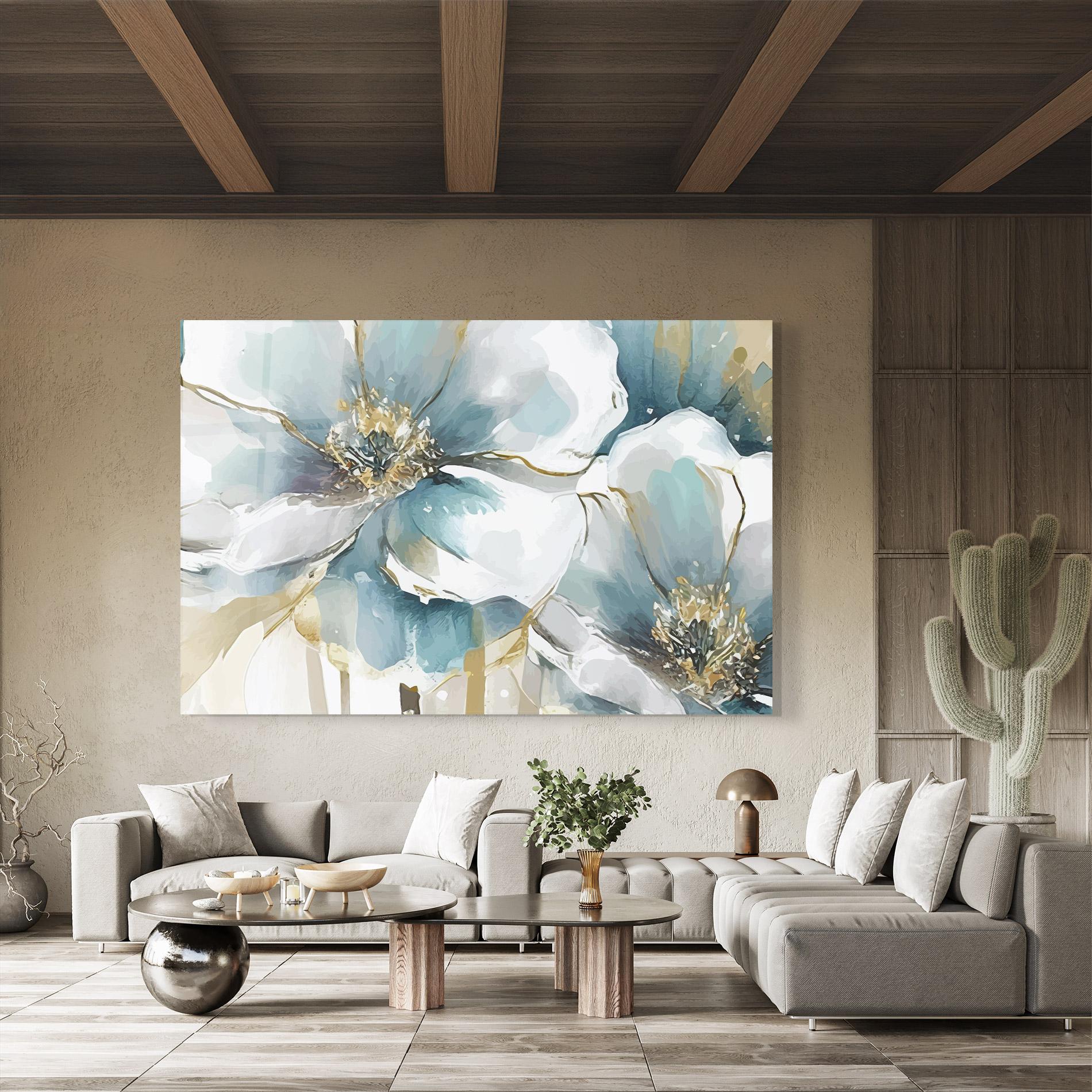 Glasbild Flower Mix Art mockup 8