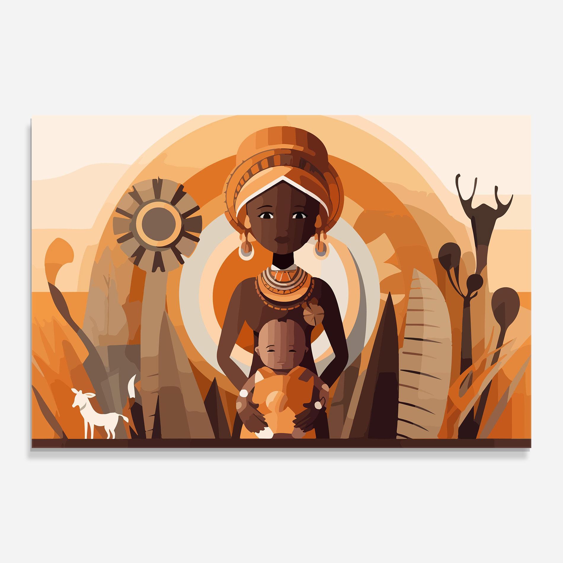 Glasbild African Baby mockup 0