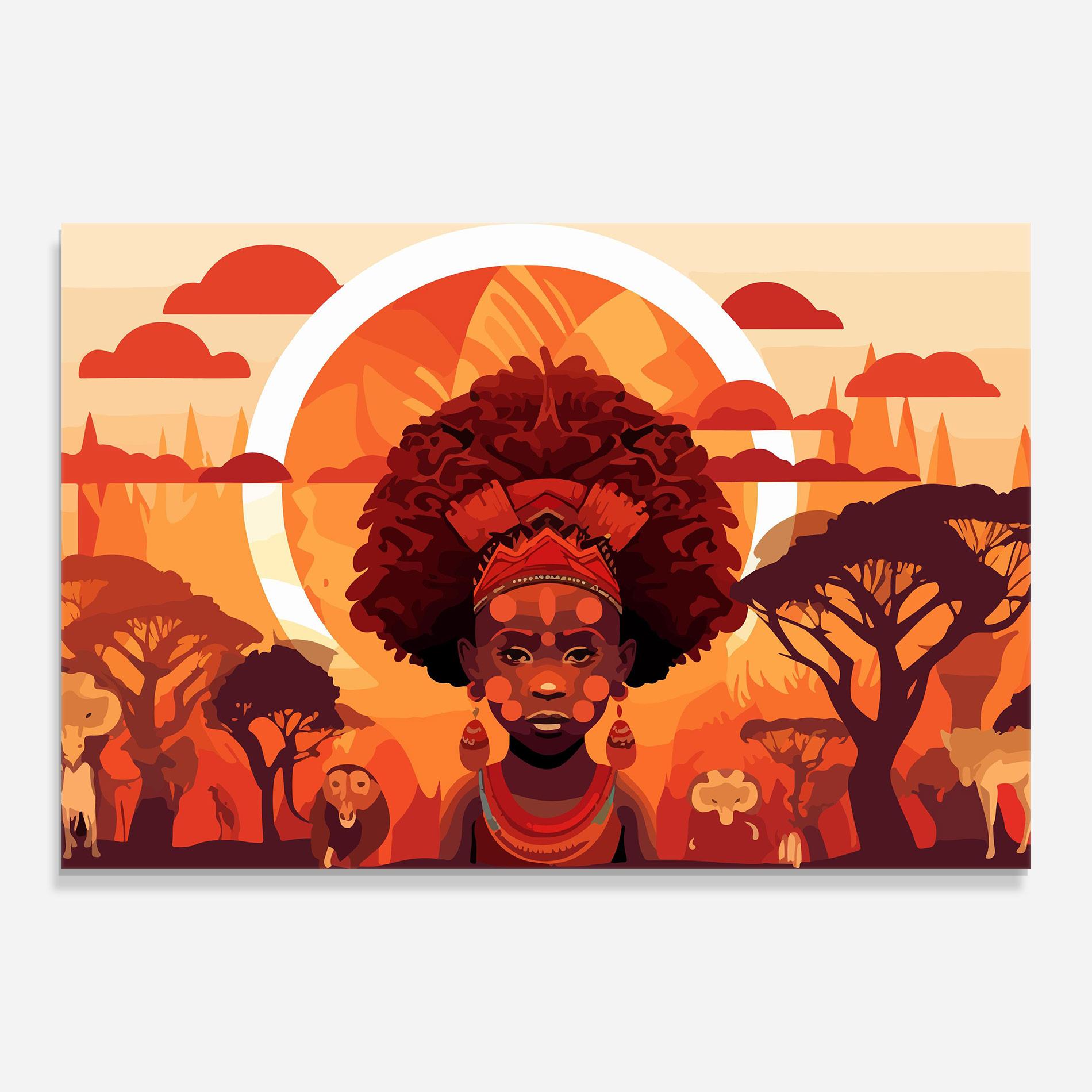 Glasbild African Chid mockup 0