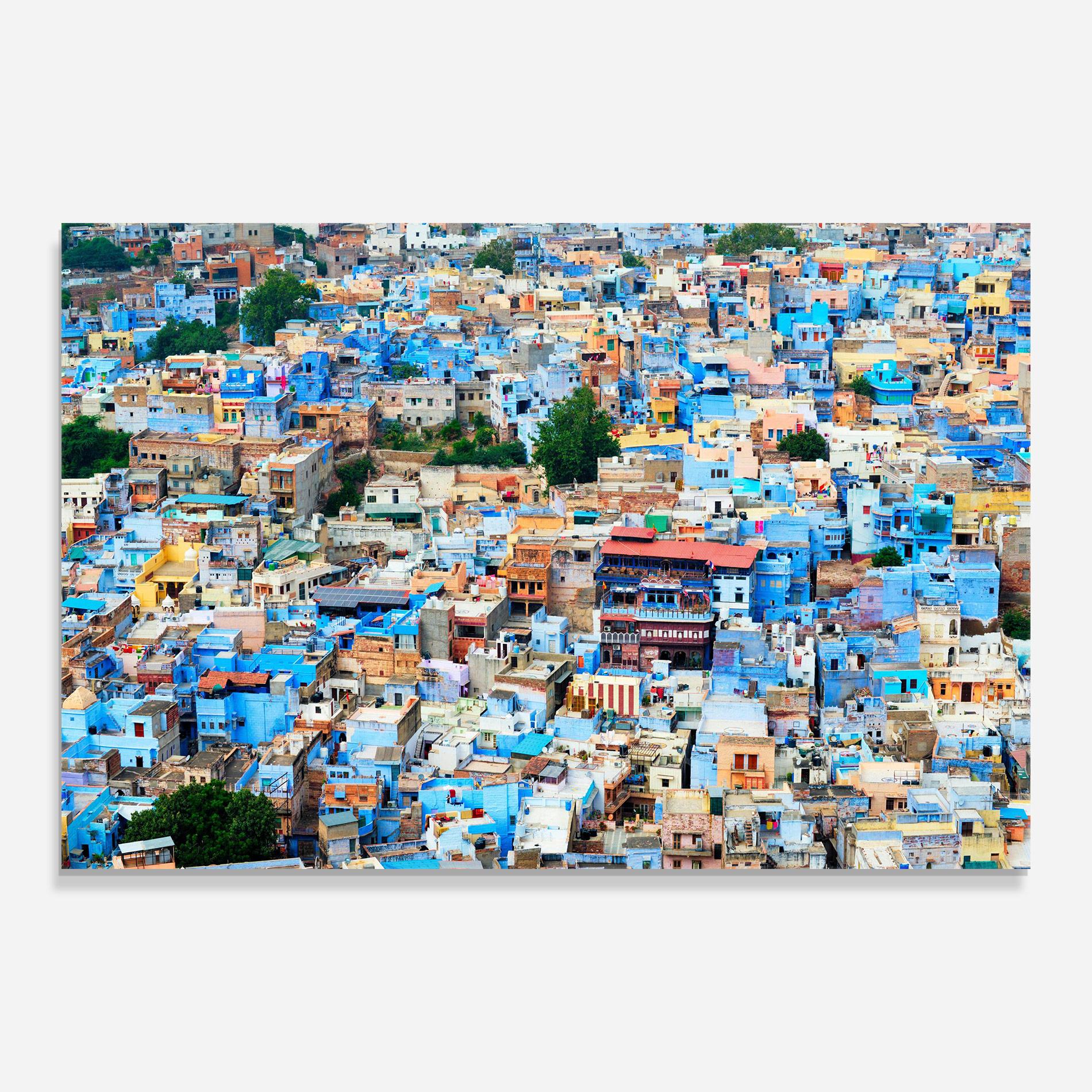 Glasbild Blue City Rajasthan mockup 0