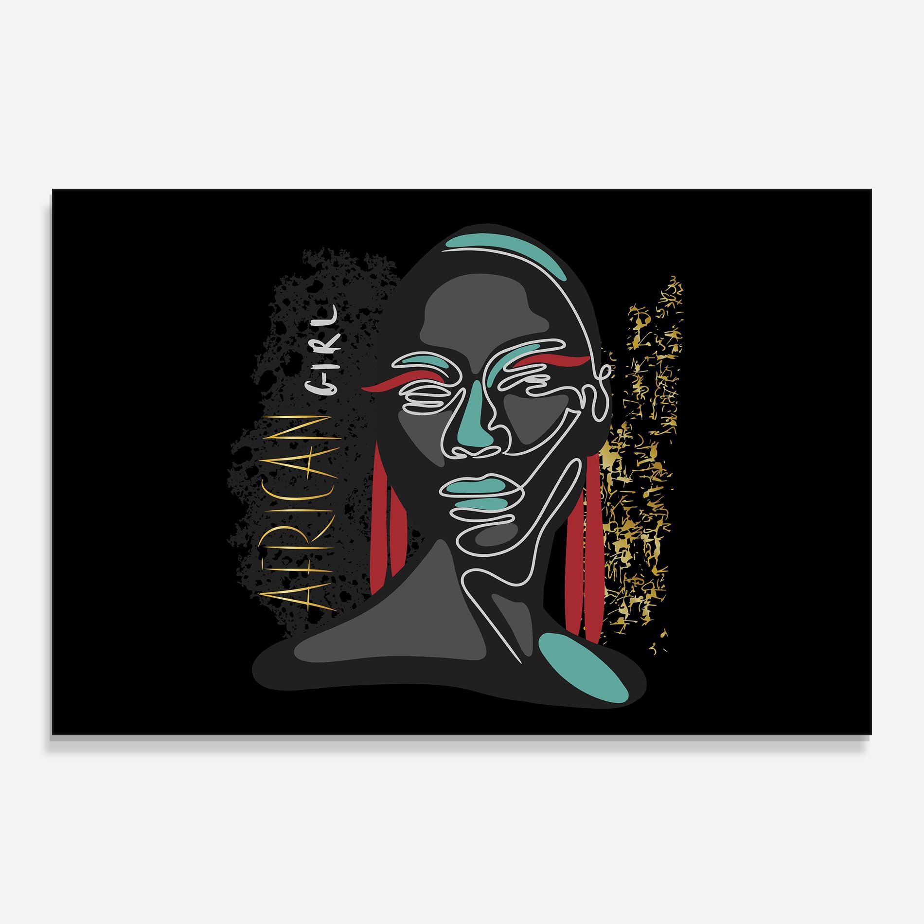 Gold African Girl mockup 0