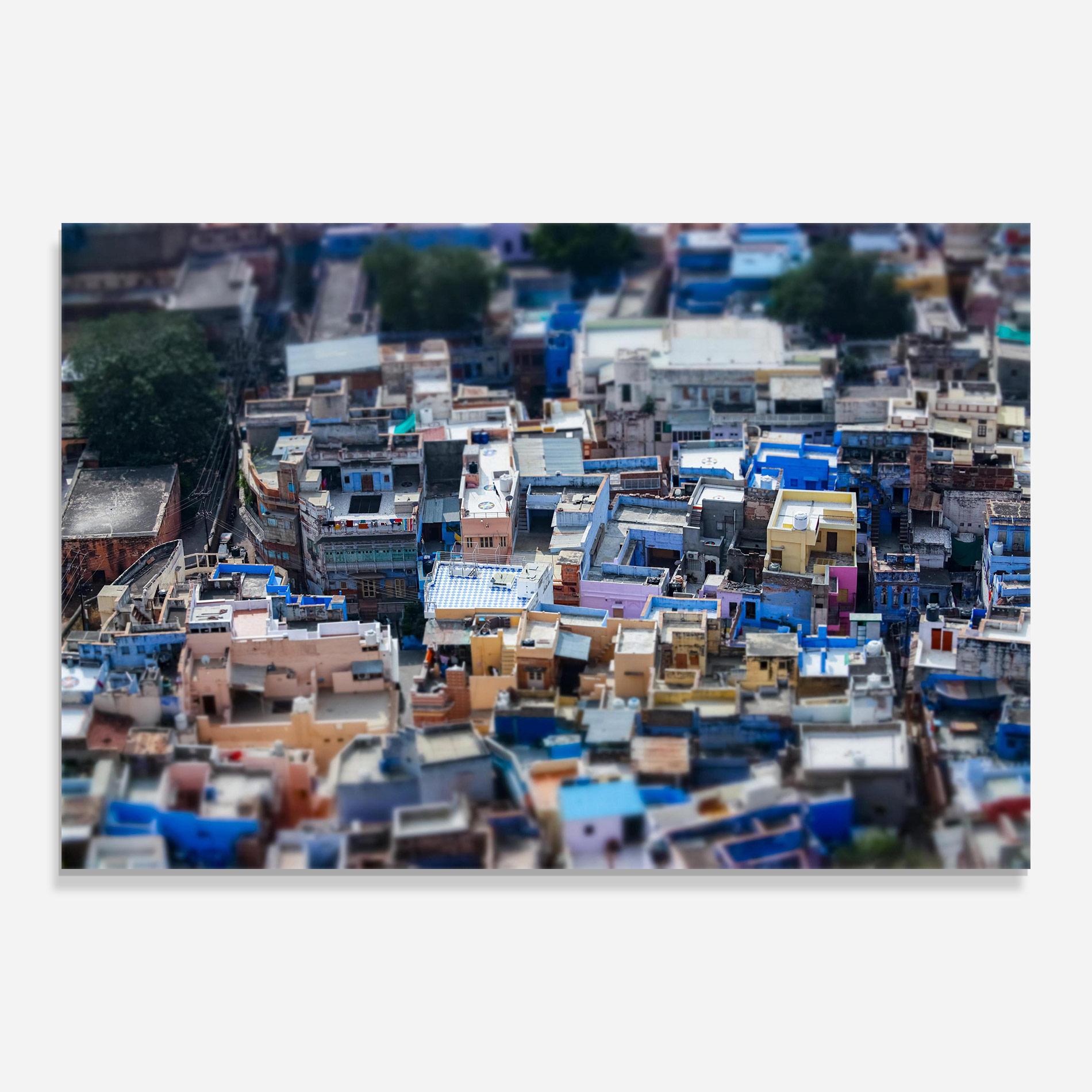 Glasbild Jodhpur Blue City mockup 0
