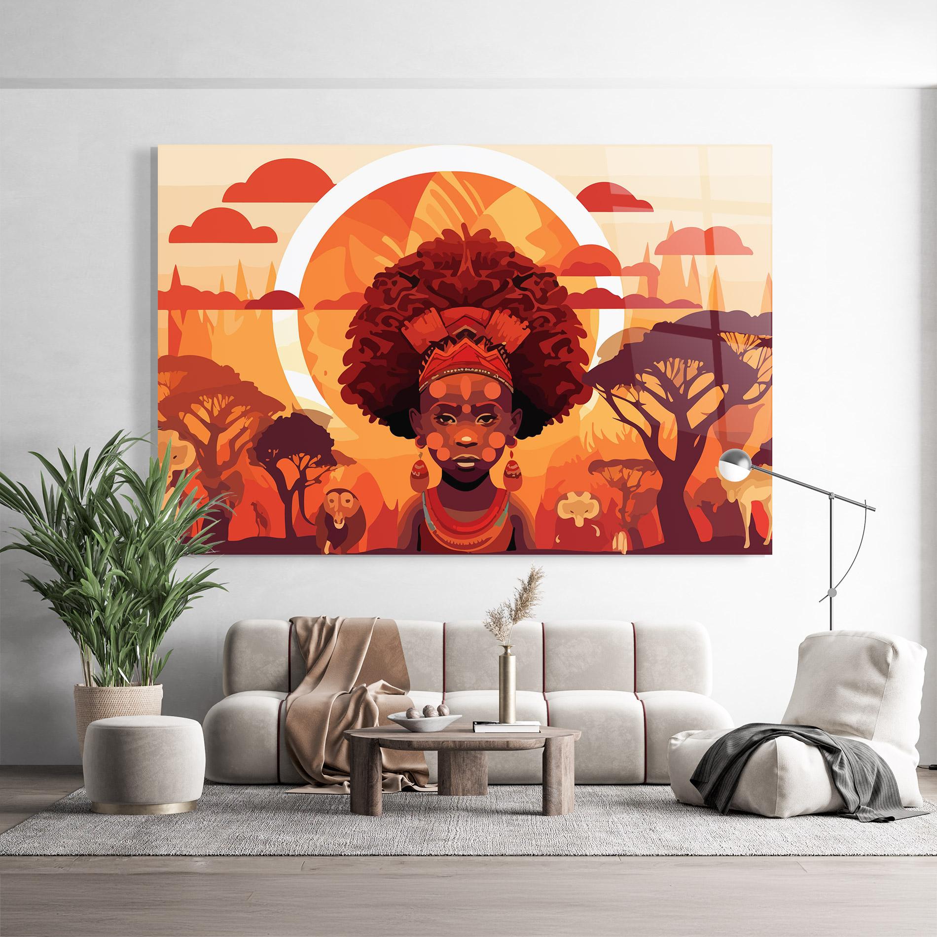 Glasbild African Chid mockup 9