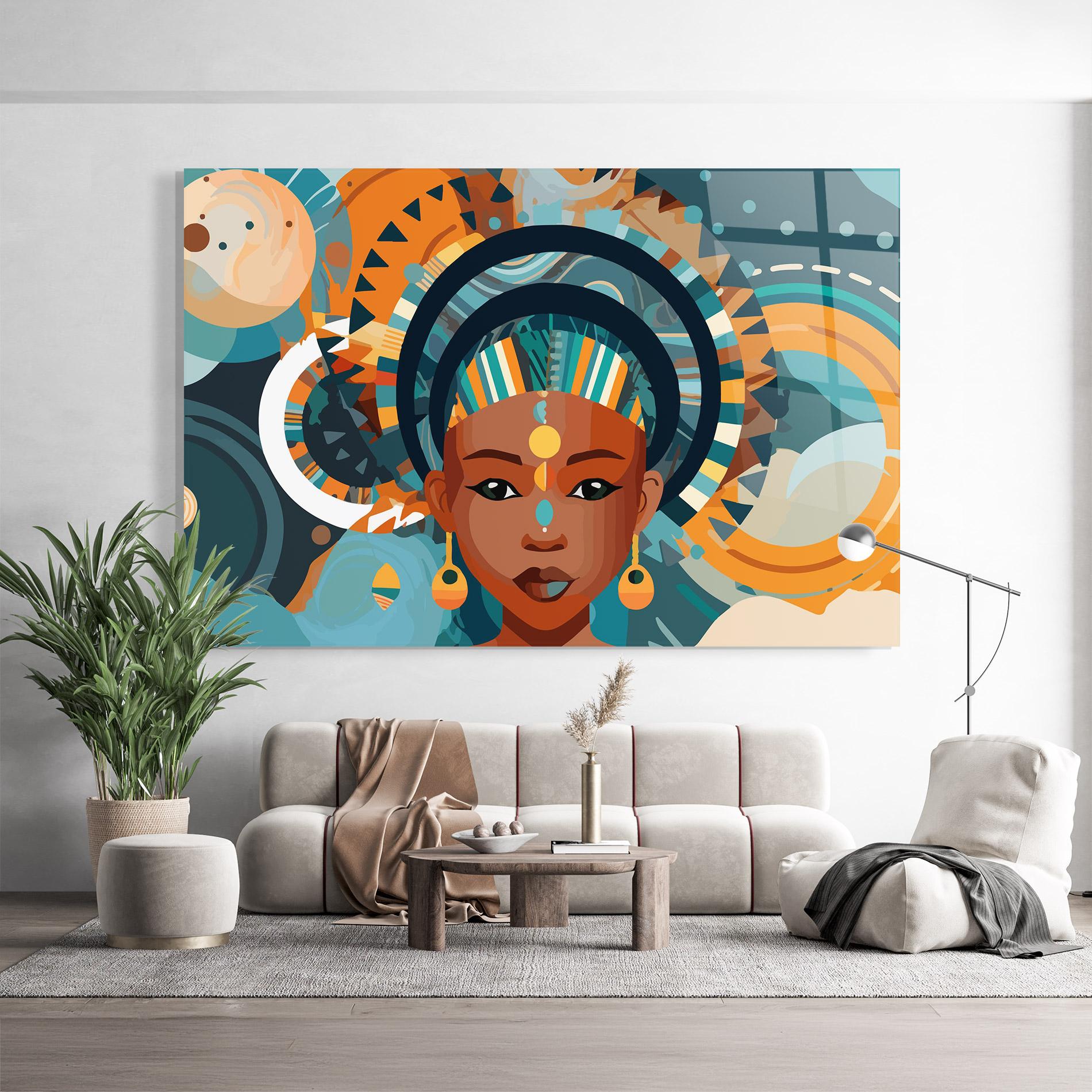 Glasbild African Colorful Child mockup 9