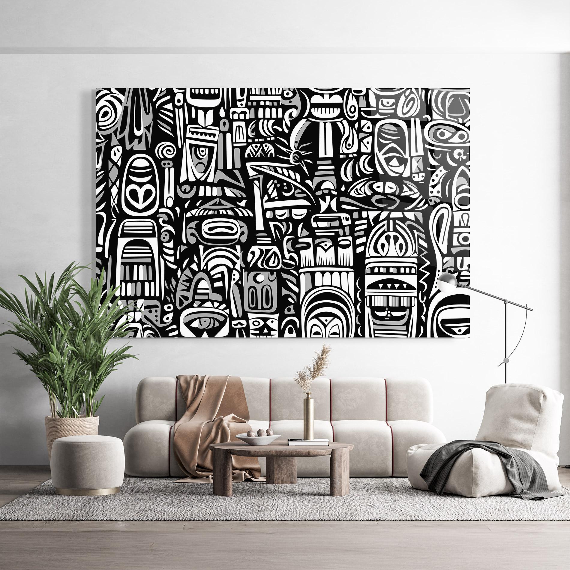 Glasbild African Pattern mockup 9