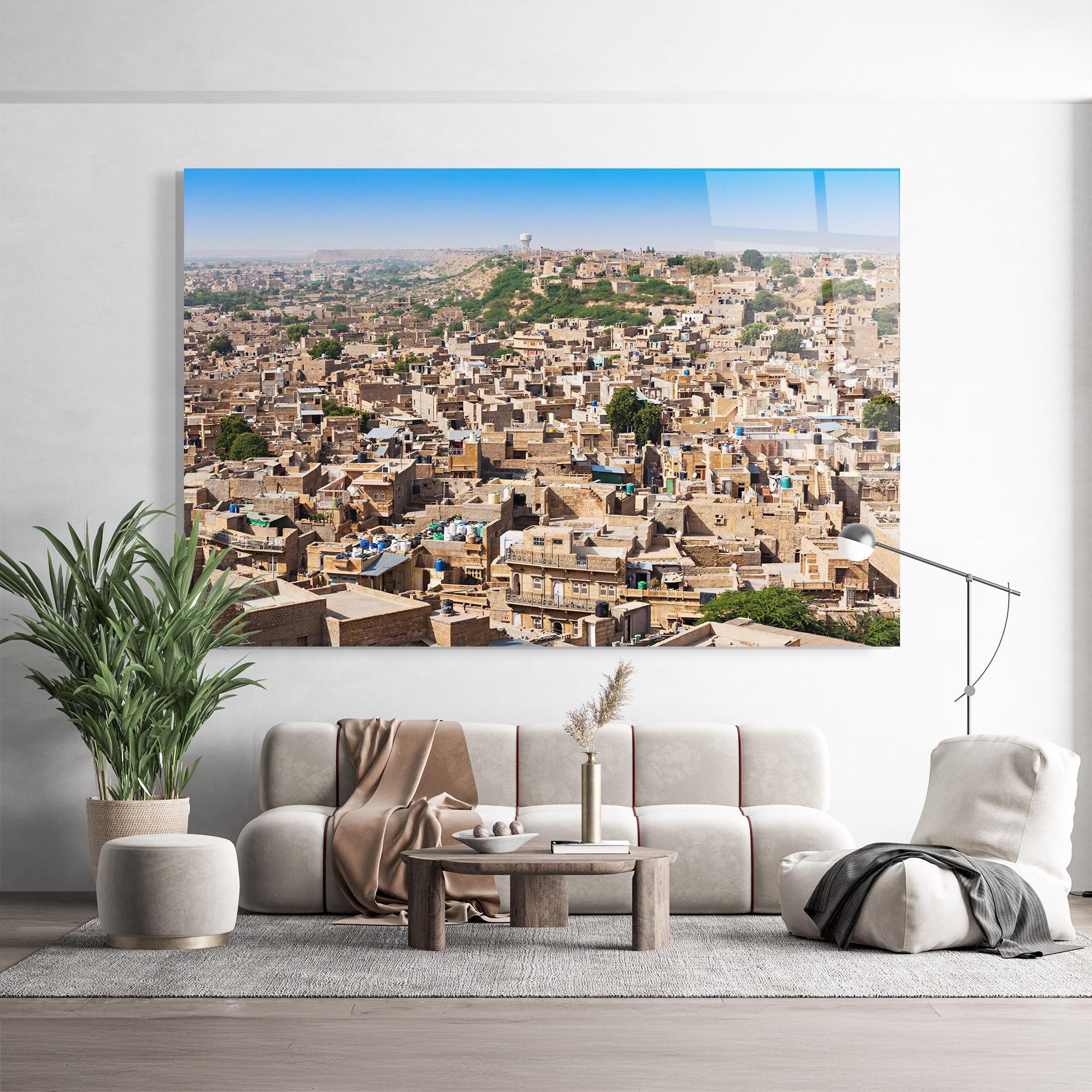 Glasbild Jaisalmer Panorama View mockup 9