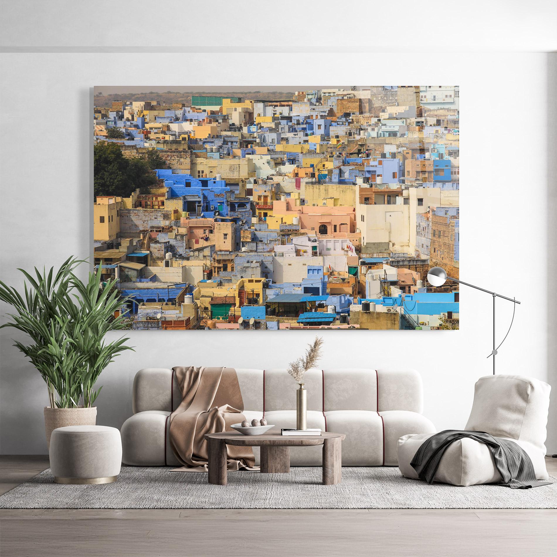 Glasbild Rajasthan View India mockup 9