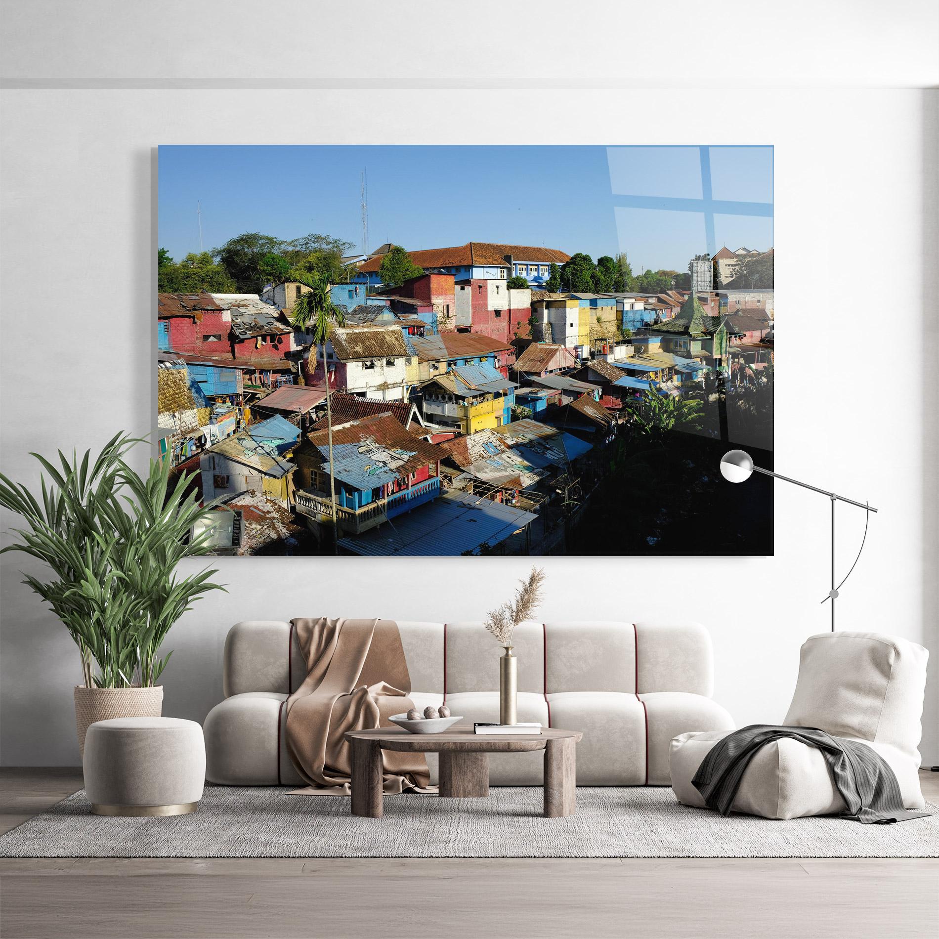 Glasbild Slum Building mockup 9