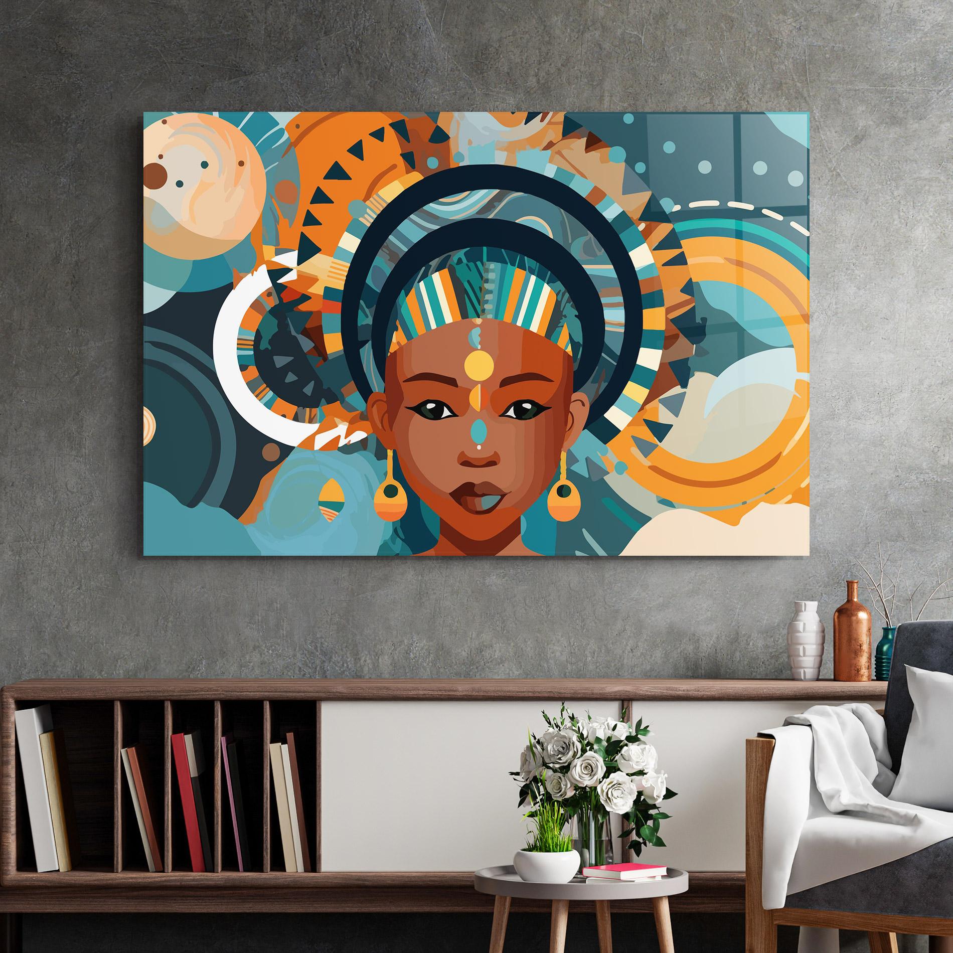 Glasbild African Colorful Child mockup 2