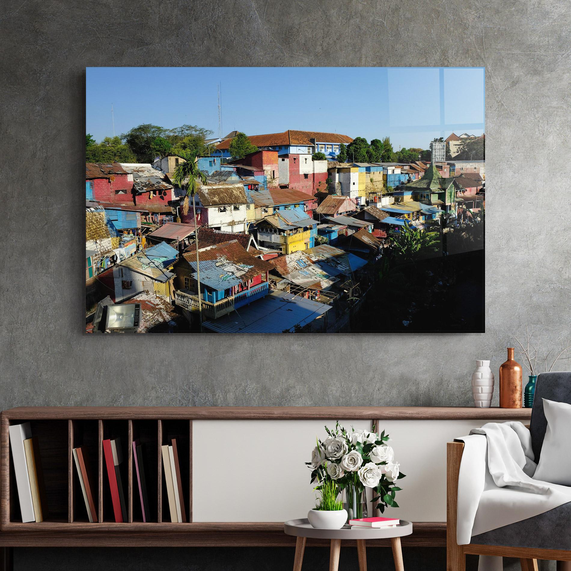 Glasbild Slum Building mockup 2