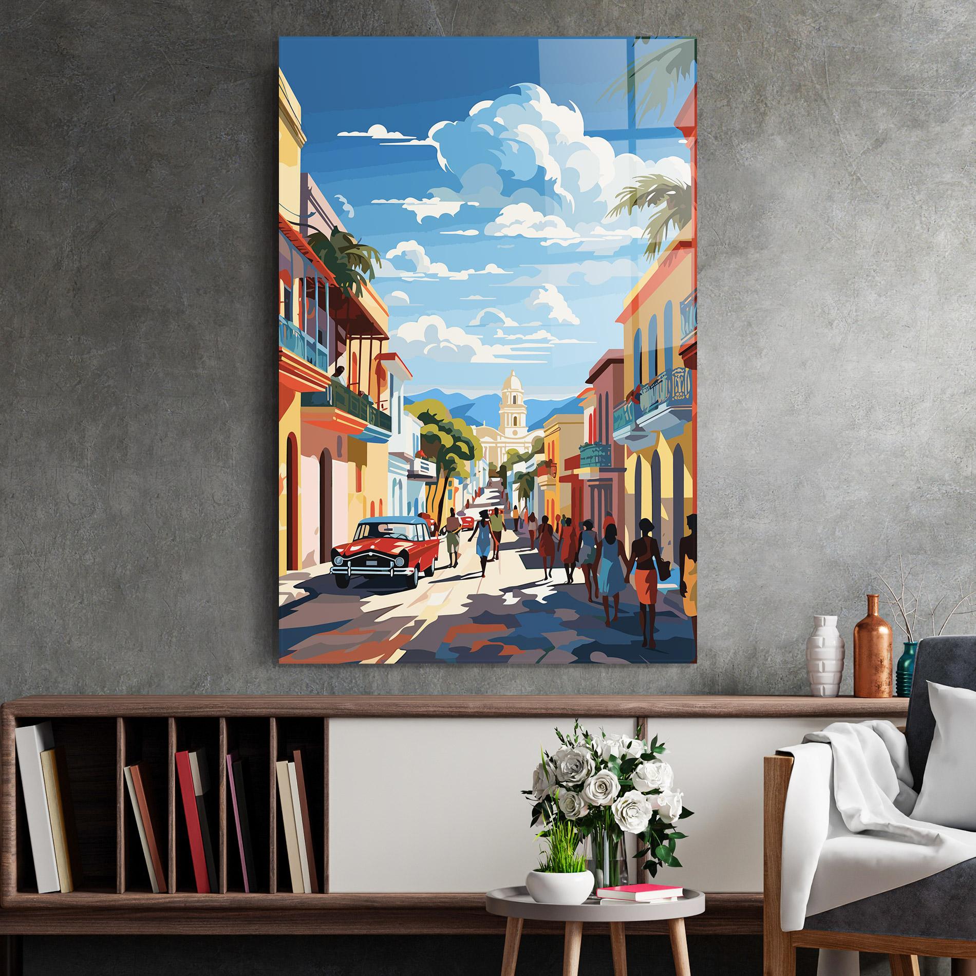 Glasbild African Street mockup 2