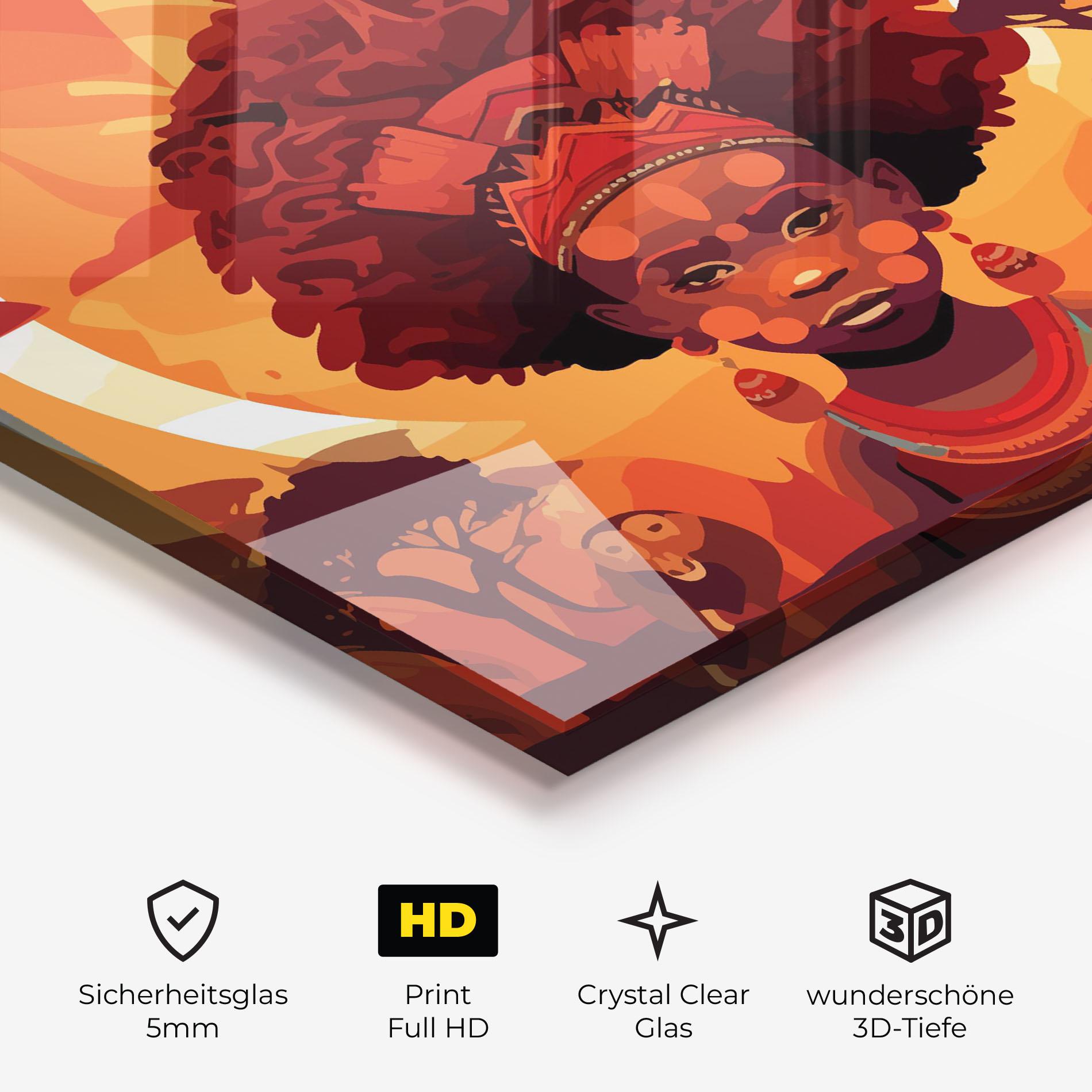 Glasbild African Chid mockup 3