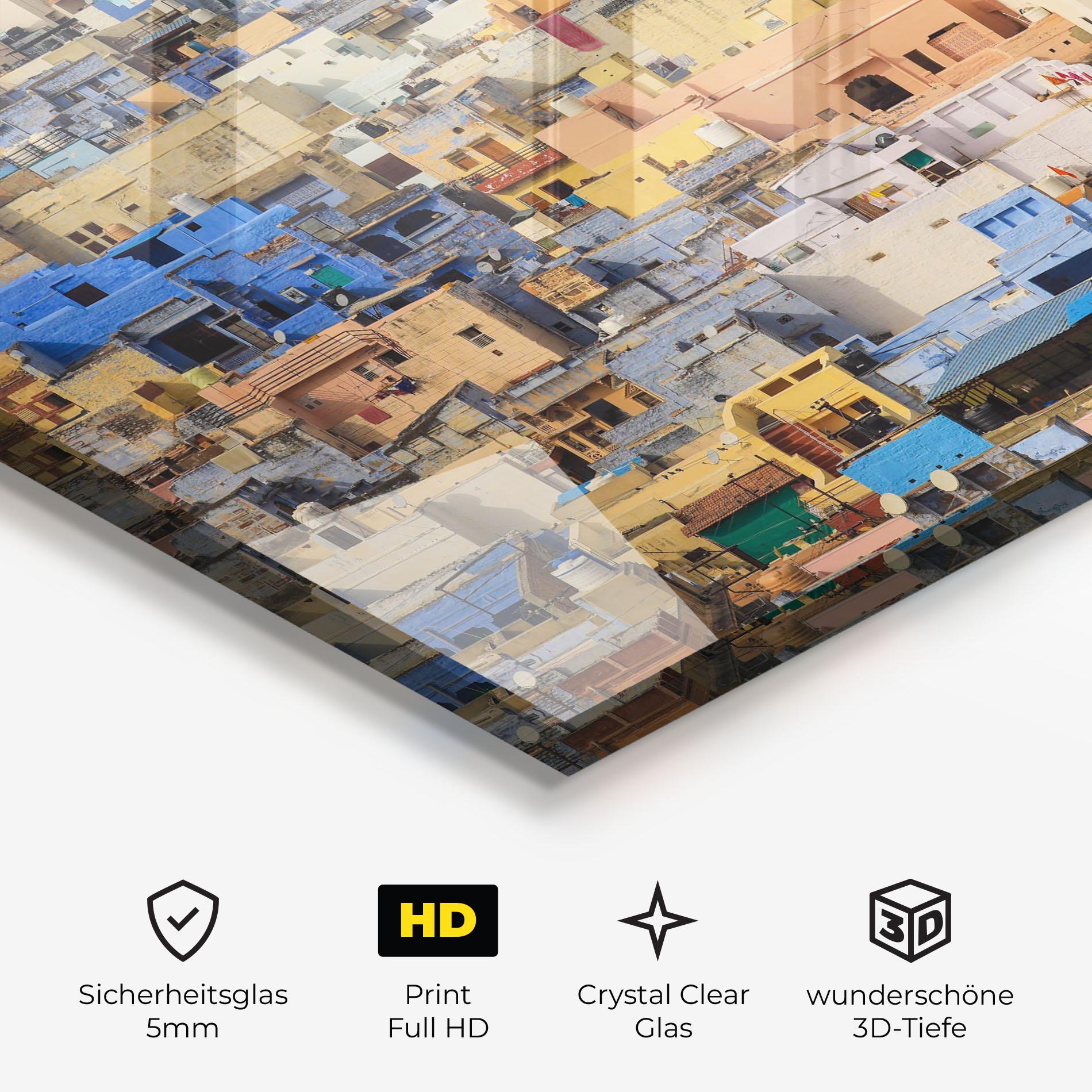 Glasbild Rajasthan View India mockup 3