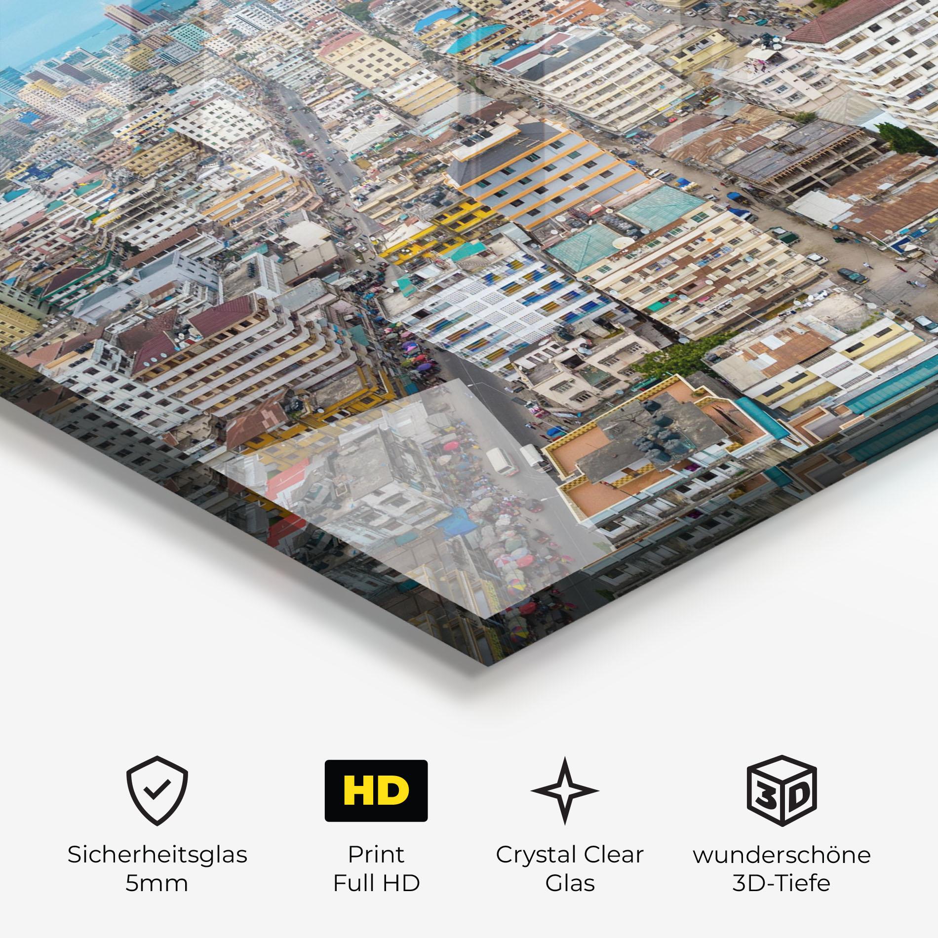 Glasbild Tanzania Building View mockup 3