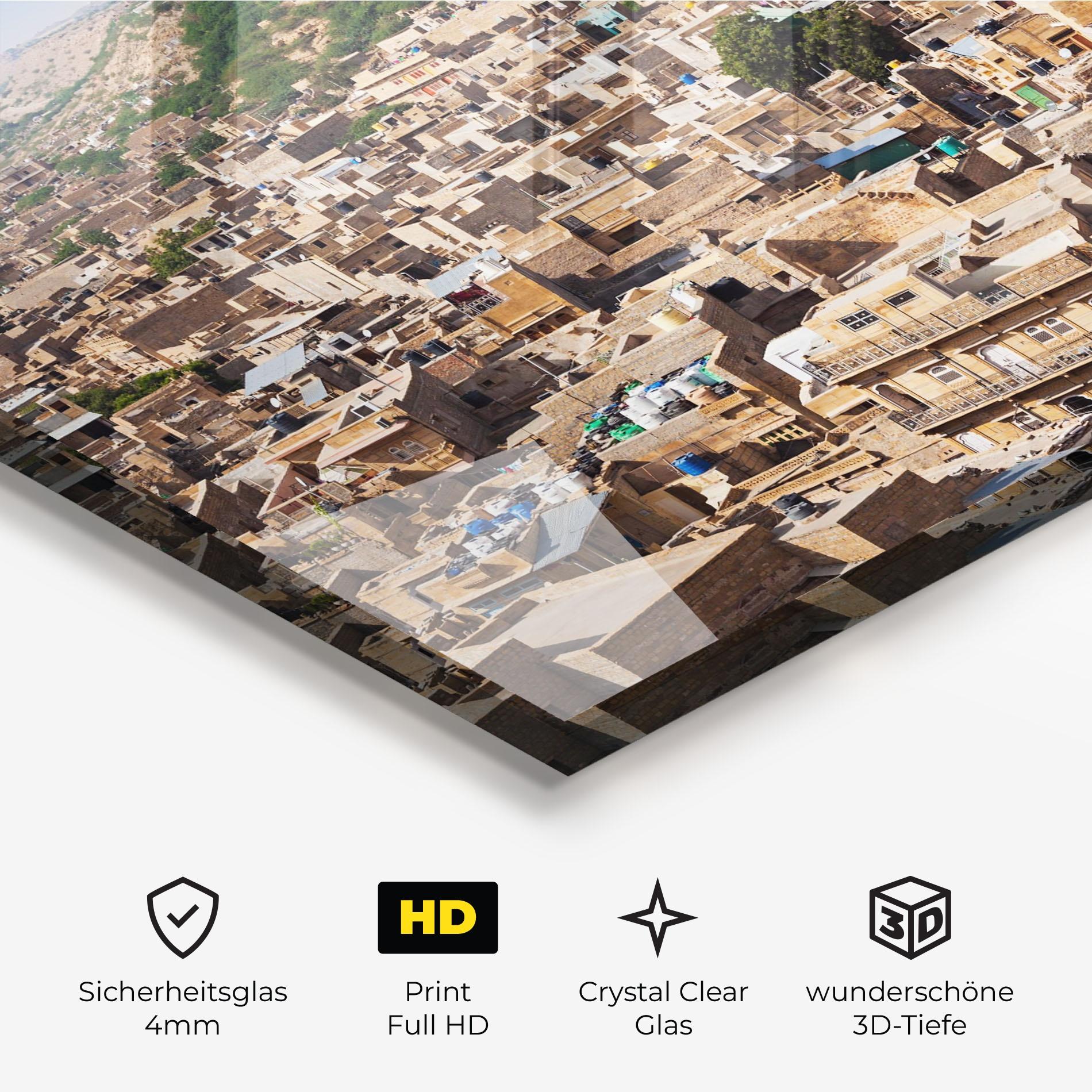 Glasbild Jaisalmer Panorama View mockup 3
