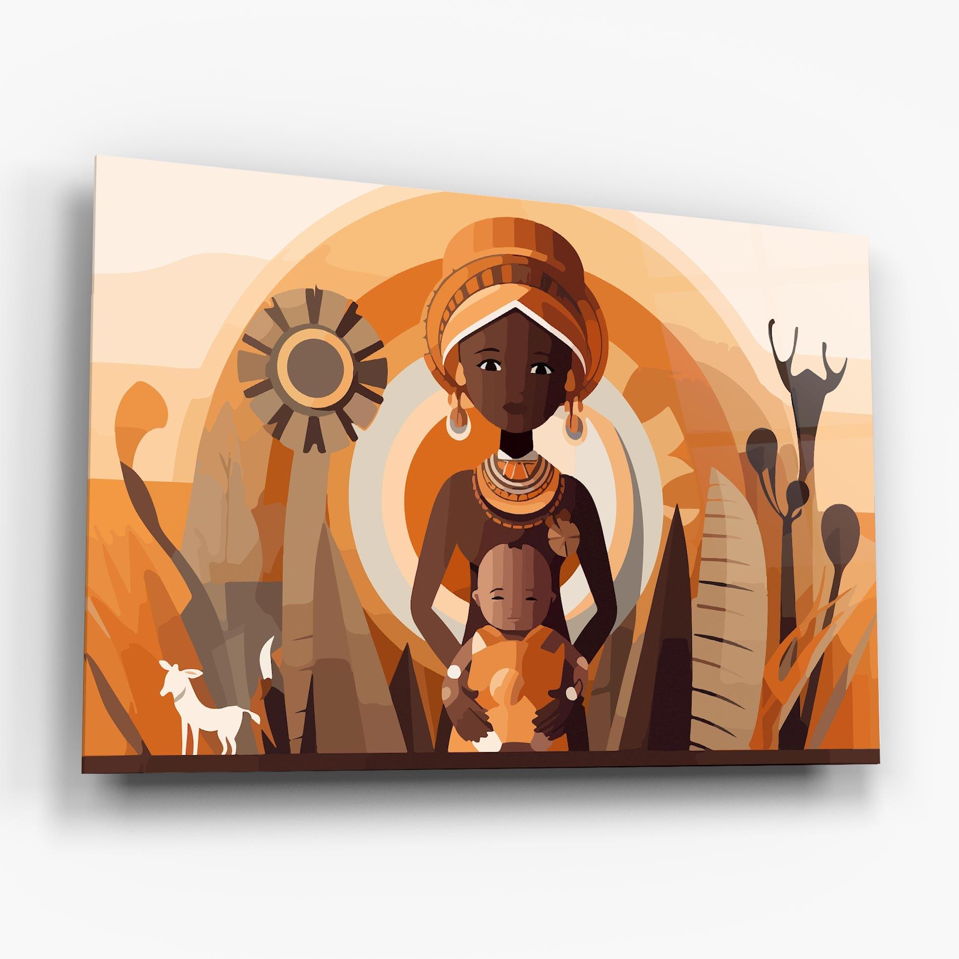 Glasbild African Baby mockup 6