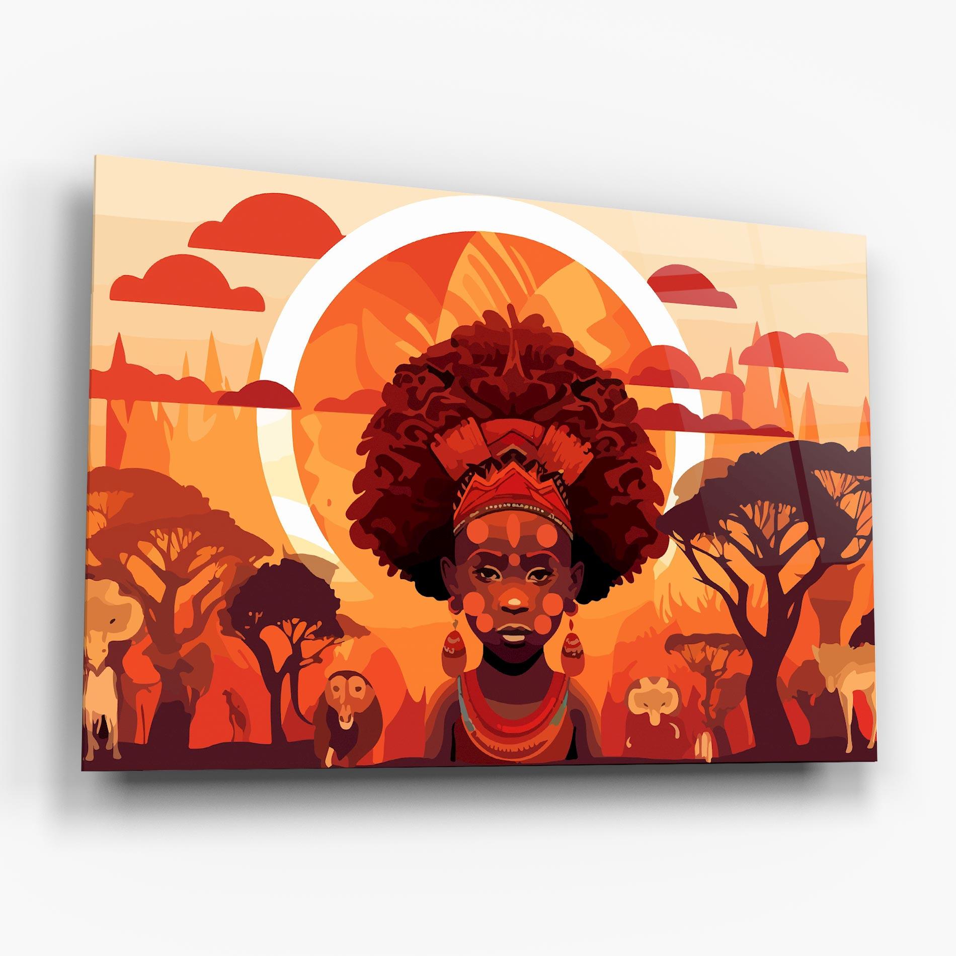 Glasbild African Chid mockup 6