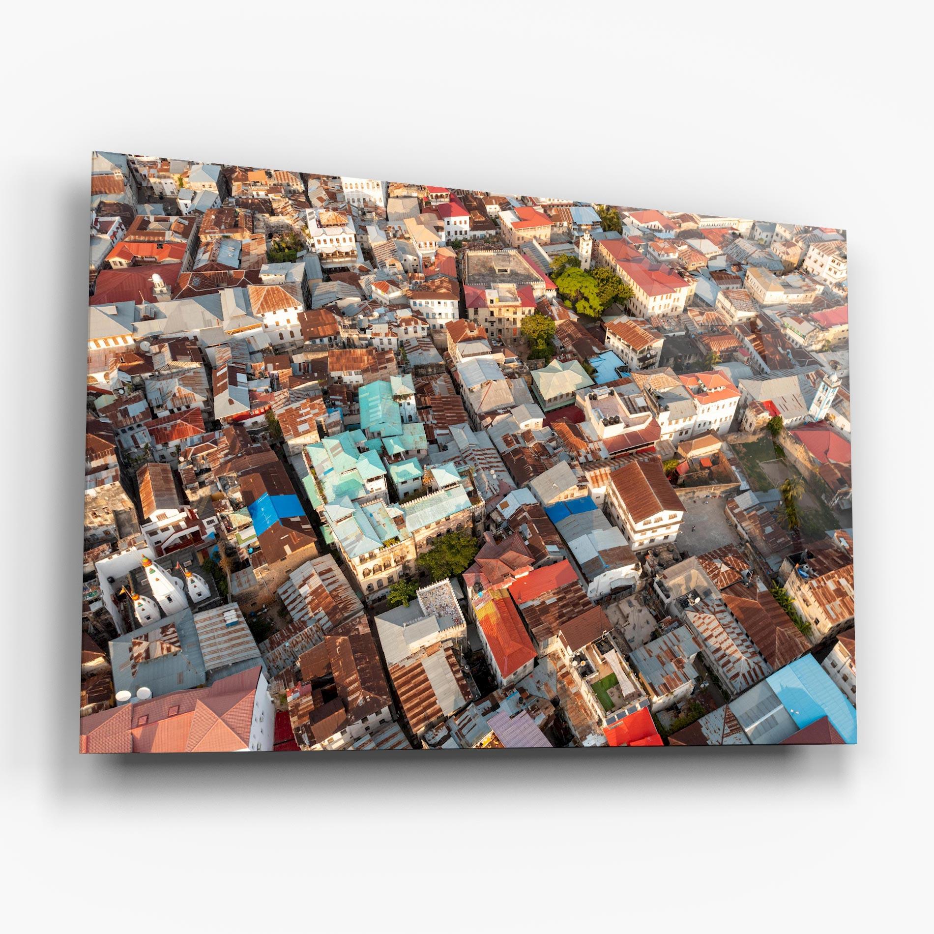 Glasbild Island Tanzania Buildings mockup 6