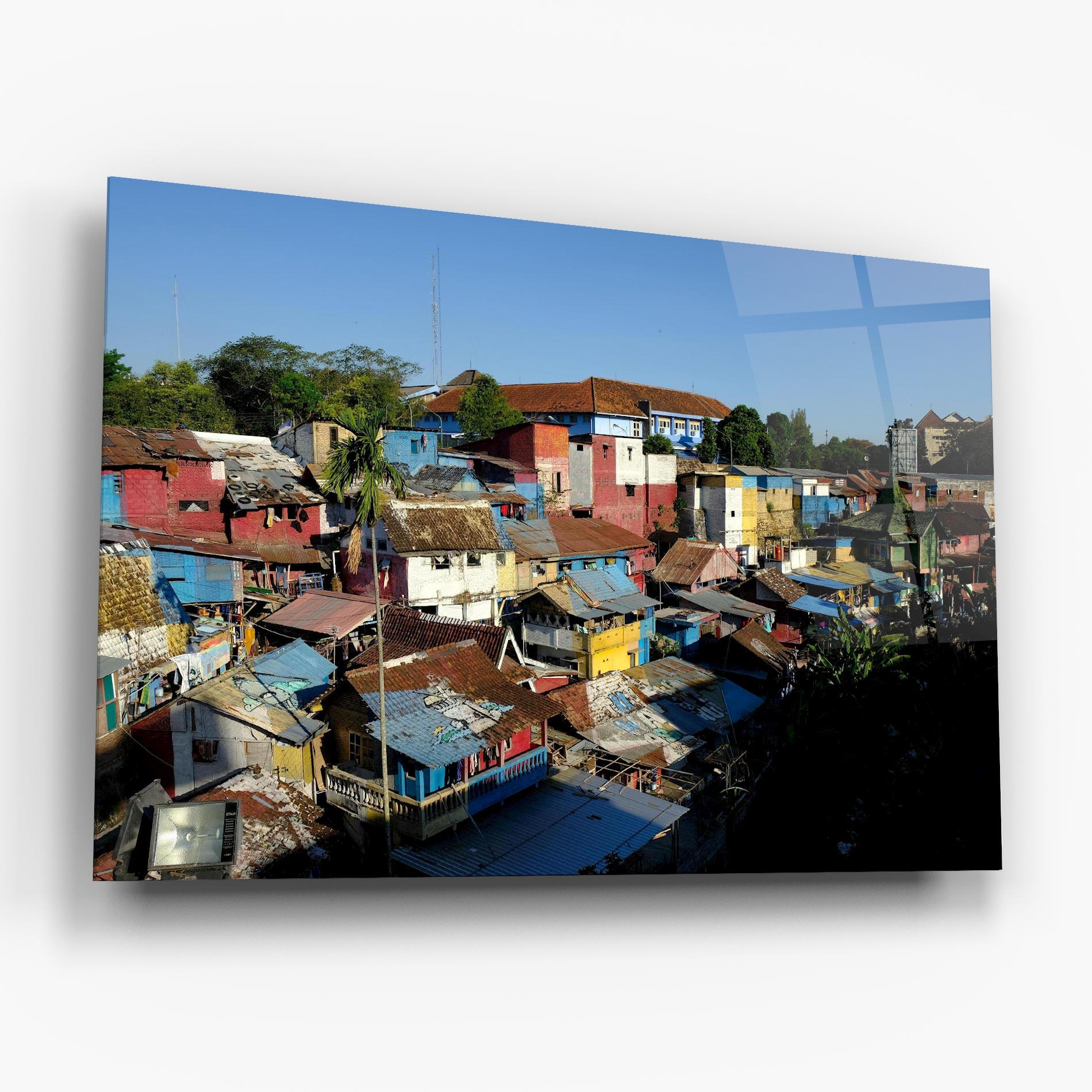 Glasbild Slum Building mockup 6